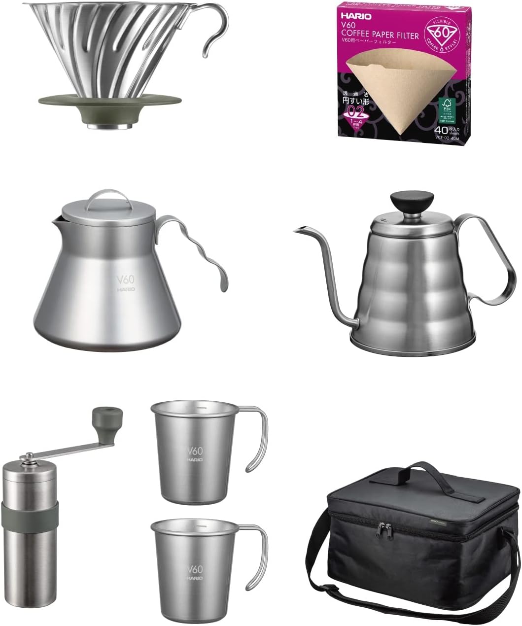 Hario Outdoor V60 Pour Over Full Set with Carry Bag