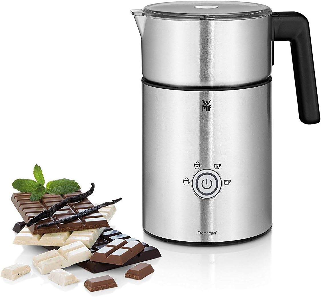 WMF Lono Milk & Choc Induction Milchaufs for Milk Froth Hot and Cold or Hot Chocolate, Cromargan/Matte Silver