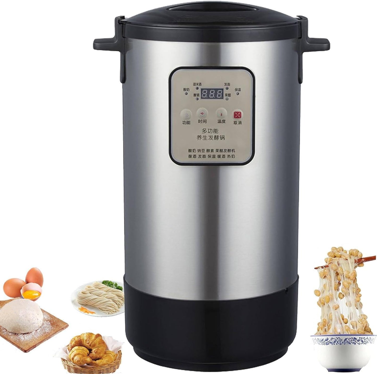 110w Multi-Functional Yogurt Machine, 12L Black Garlic Fermenter, Automatic Commercial Fermentation Machine, for Sweet Rice Wine Maker, Kimchi, Dough