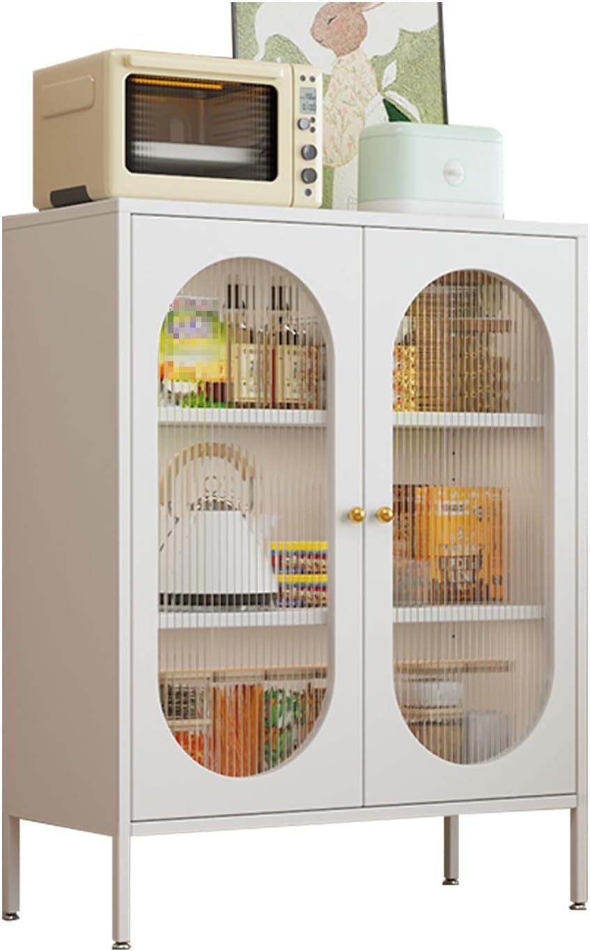 Kitchen Storage Cabinets,Kitchen Appliance Storage,the iron storage cabinet has ample space, is strong and stable, and has reasonable storage areas, suitable for multiple scenarios(White A,70*35*102cm