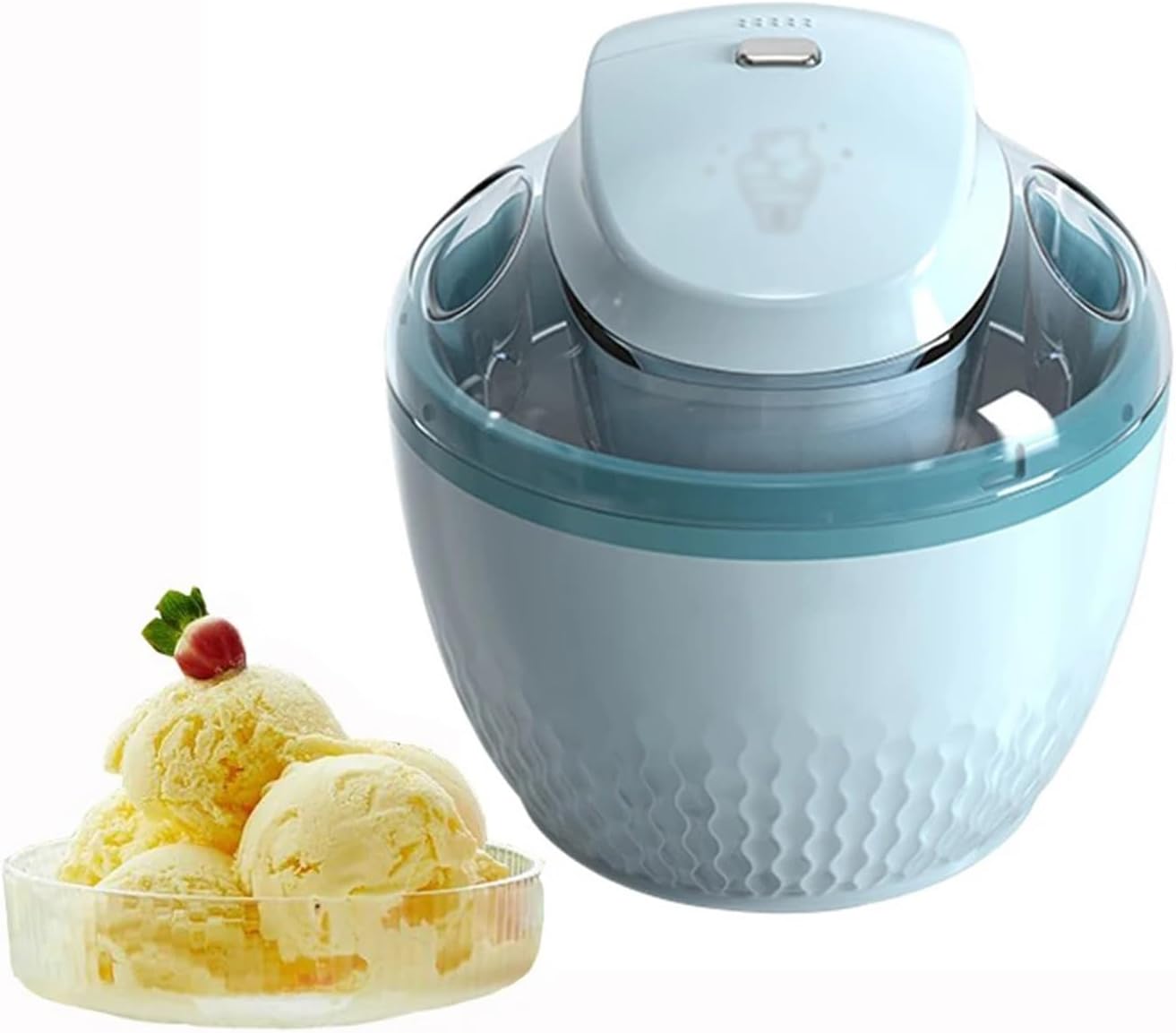Ice Cream Maker Ice Cream Machine Home Mini Yogurt Cone Automatic DIY Frozen Fruit Ice Cream USB Powered Table Top Ice Cream Machine,Fun Kitchen Appliance