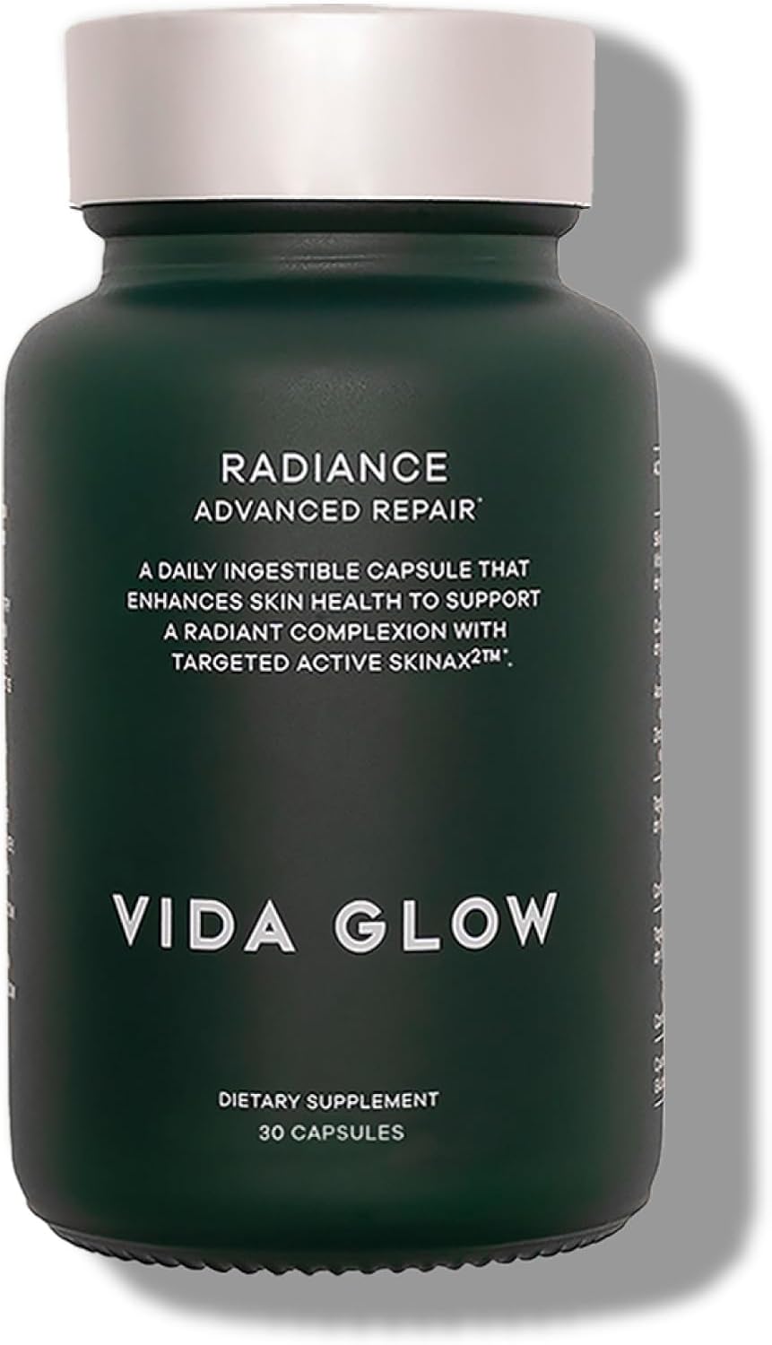Vida Glow Radiance Supplement Capsules - Anti Aging Supplement - Targeting Dark Spots, Uneven Skin Tone, Redness Relief - Promotes Glowing Skin | 30 Servings