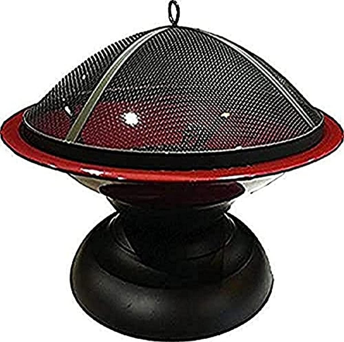 Harbor Gardens LF273AOXBL Vesta Ox Blood Red Enameled Fire Bowl\/Pit, Powder Coated Steel