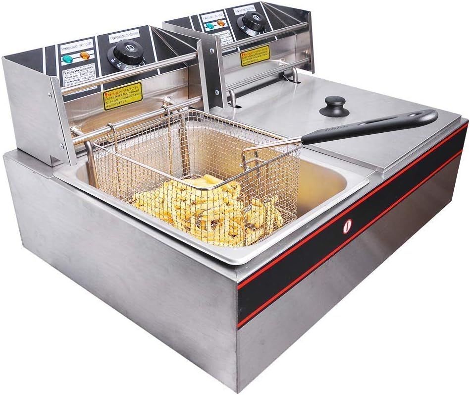 FROTH & FLAVOR Deep Fryer Machine 12 ltrs for french fries 6+6 Ltrs