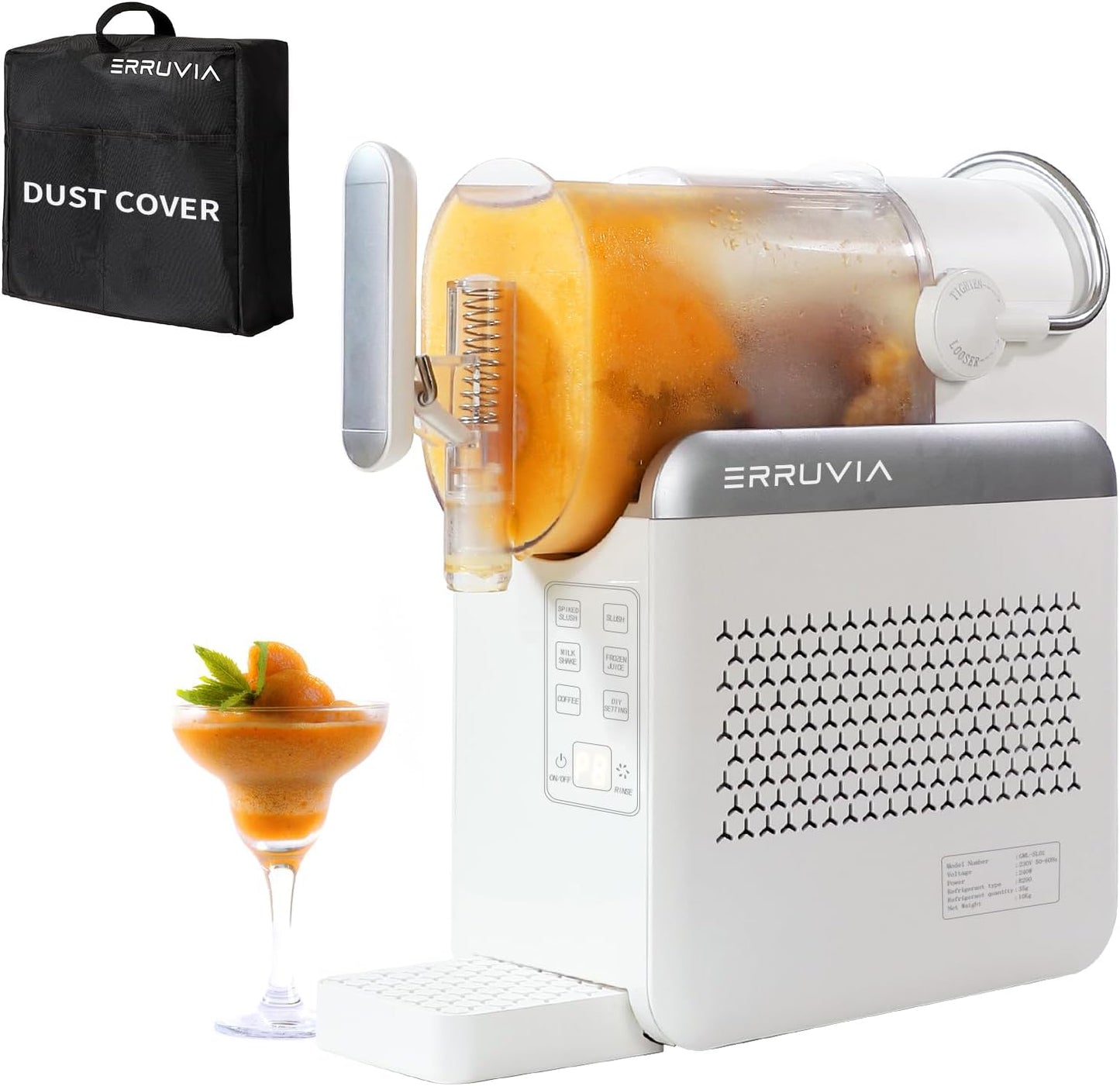 Slushie machine,slushy machine for home with dust cover,soft serve ice cream machine with 6 Preset Programs,No Ice Needed, Auto-Clean,Quick Freeze Margaritas, Frappés, Milkshake