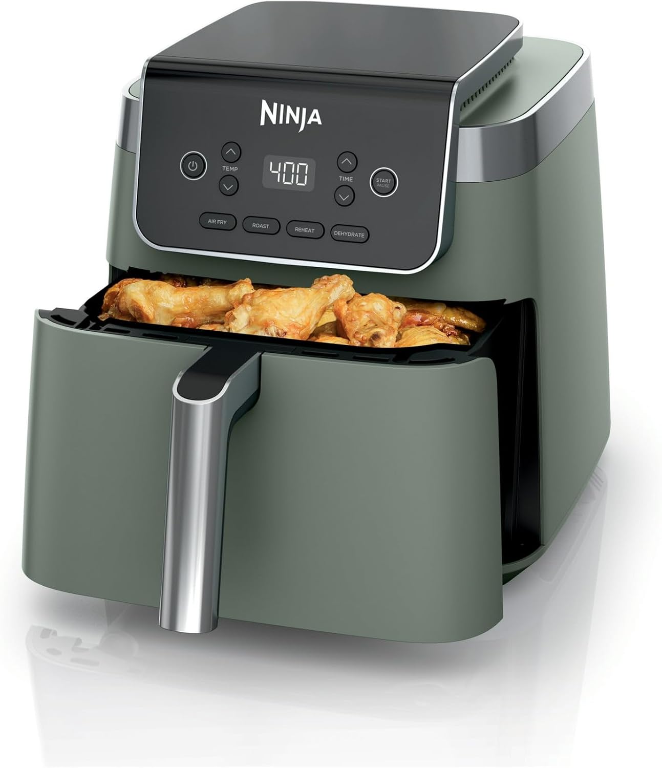 Ninja Air Fryer Pro XL 6.5QT | 4-in-1 Function | Air Crisp Technology | Nonstick Basket | Large Capacity | Fast & Even Cooking | Easy Clean Up (Sage)