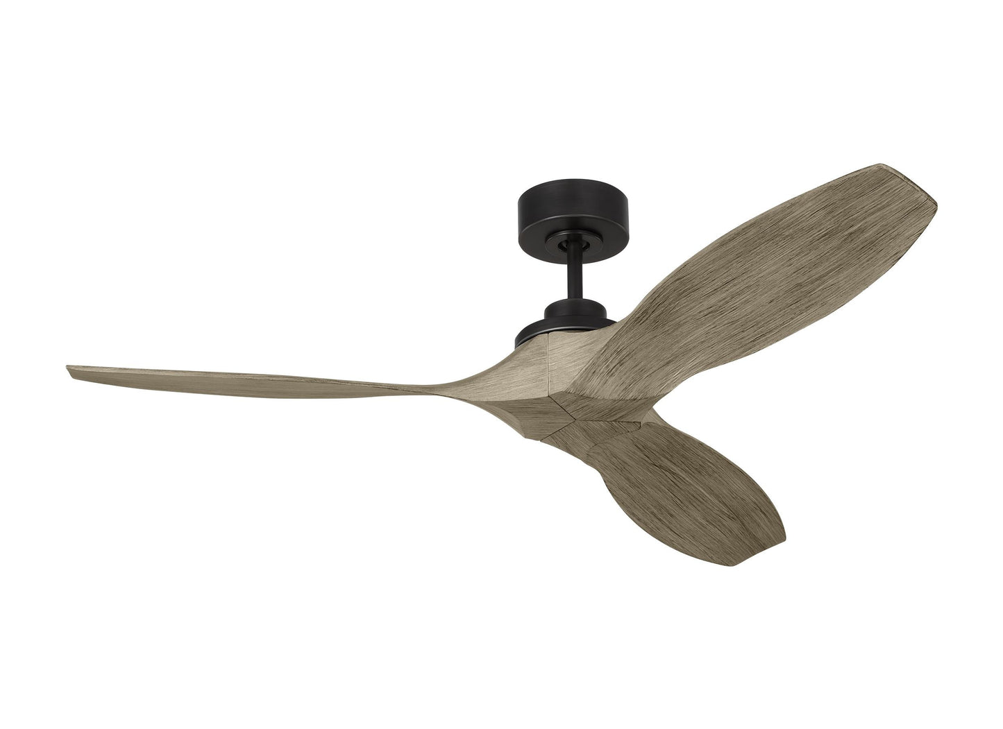 Generation Lighting Collins 52 Smart 52-in Aged Pewter with Light Grey Weathered Oak Blades Indoor/Outdoor Smart Ceiling Fan and Remote (3-Blade) 3CLNSM52AGP