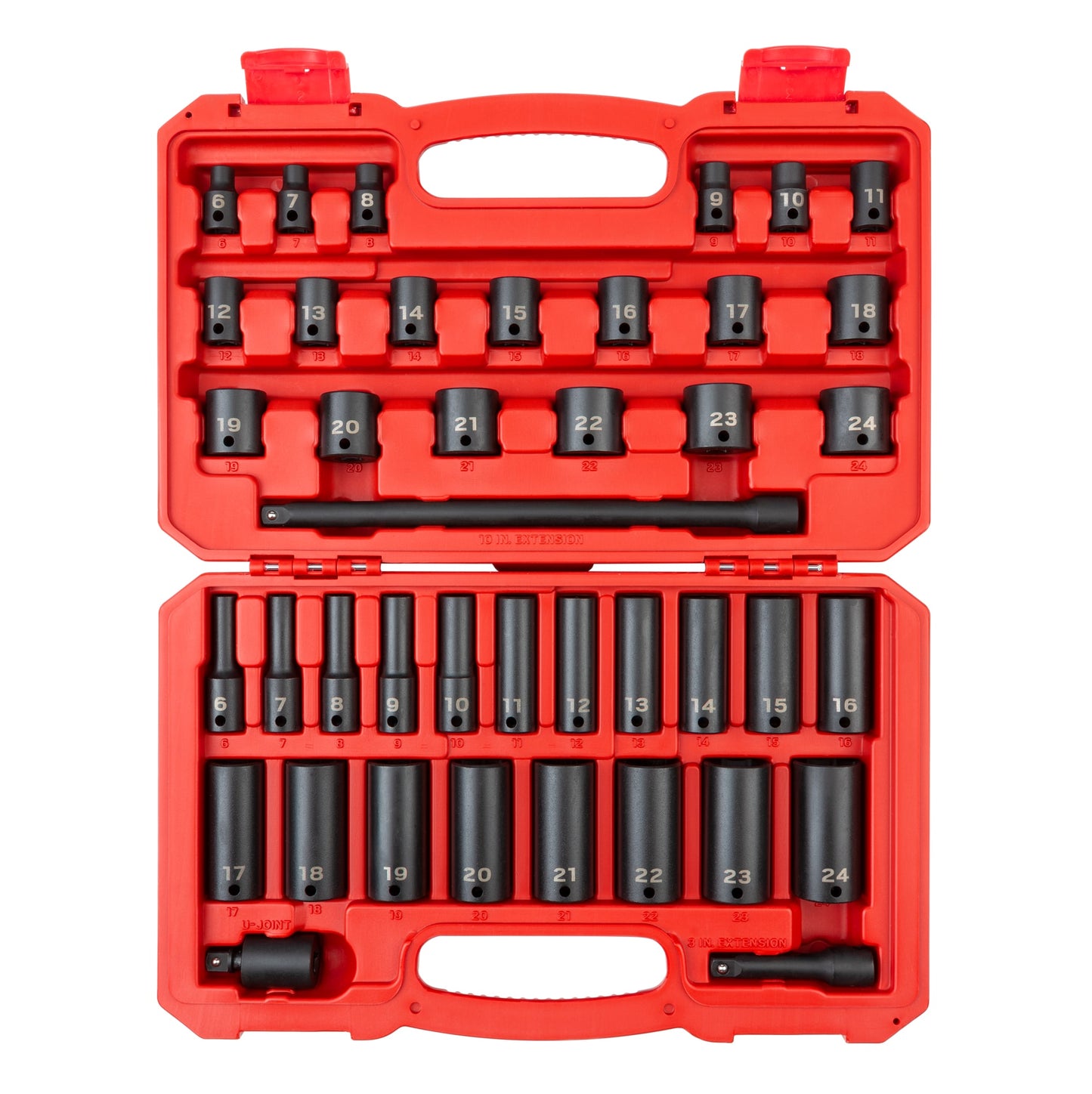 TEKTON 41-Piece Metric 3/8-in Drive Set 6-point Impact Socket Set SID91401