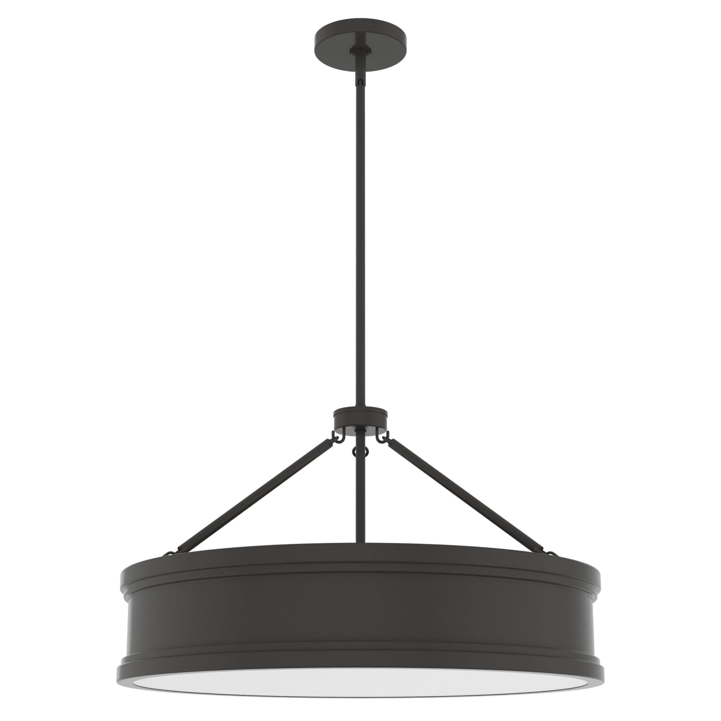 Hunter Capshaw 6 -Light Noble Bronze Traditional Frosted glass Drum Large Hanging Kitchen island light 5281668