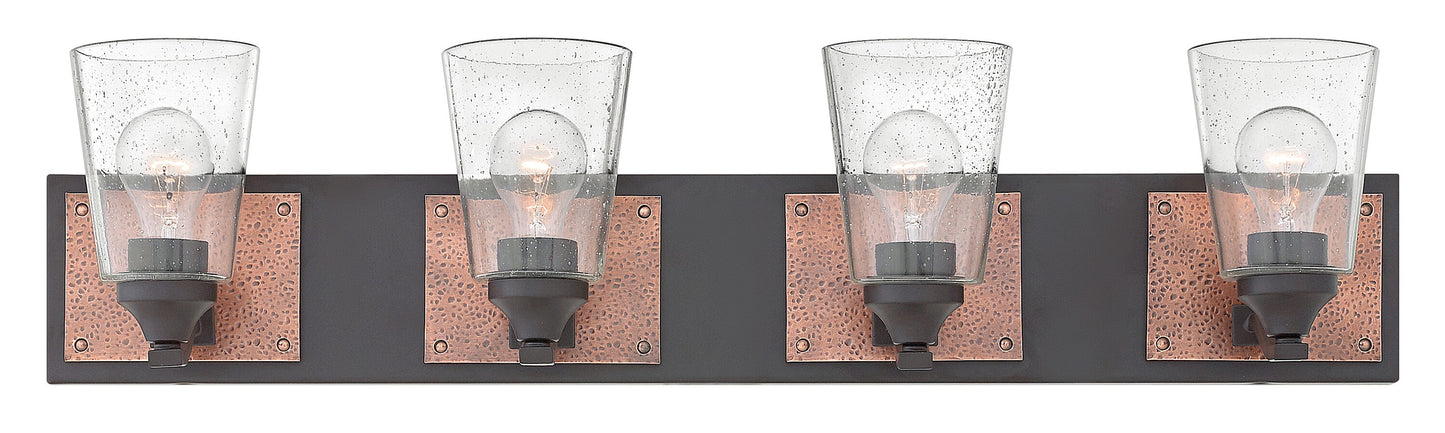 Hinkley Jackson 32.75-in 4 -Light Matte Black Rustic Vanity light 5663072