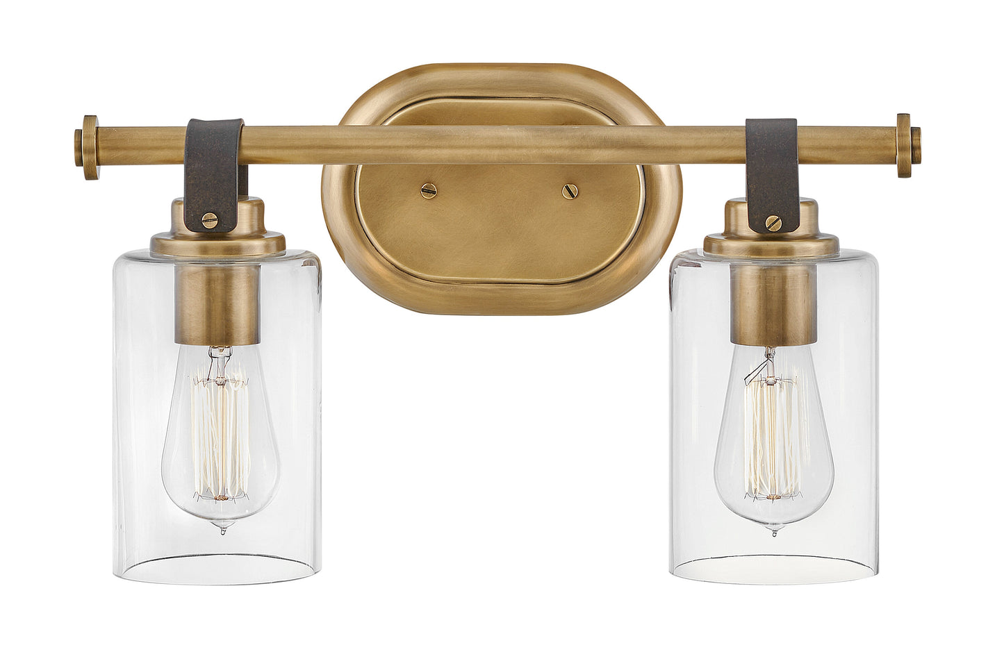 Hinkley Halstead 16-in 2 -Light Antique Gold Rustic Vanity light 5663018