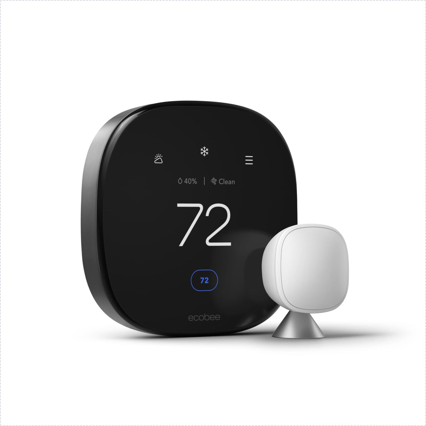 ecobee Premium Black Thermostat and Room Sensor with Wi-Fi Compatibility EB-STATE6-01
