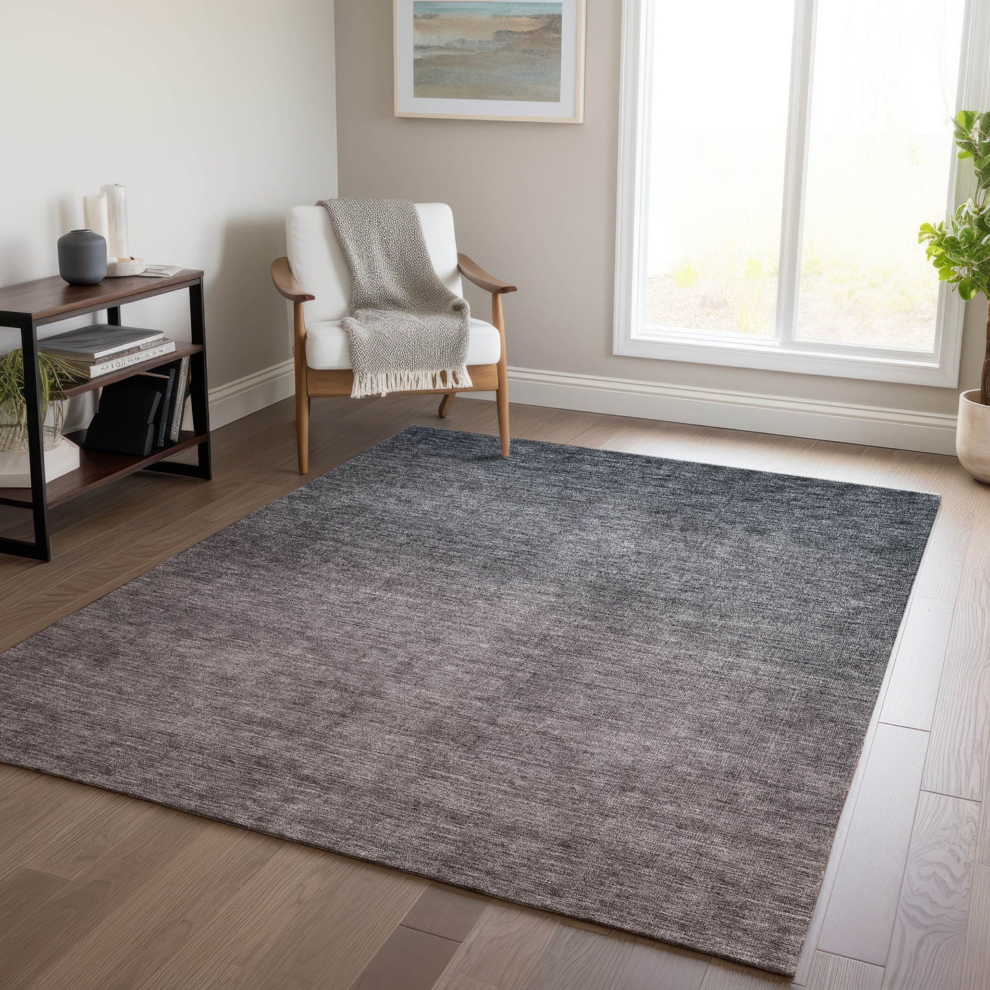 Addison Rugs Chantille ACN587GY 8 x 10 (ft) Gray Rectangular Indoor/Outdoor Geometric Machine washable Area rug
