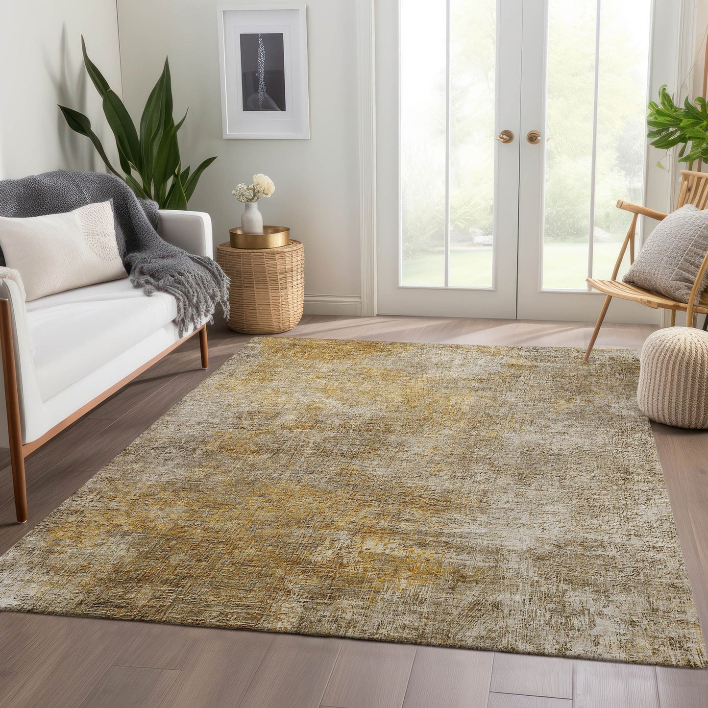 Addison Rugs Chantille ACN593BG 9 x 12 (ft) Beige Rectangular Indoor/Outdoor Abstract Machine washable Area rug