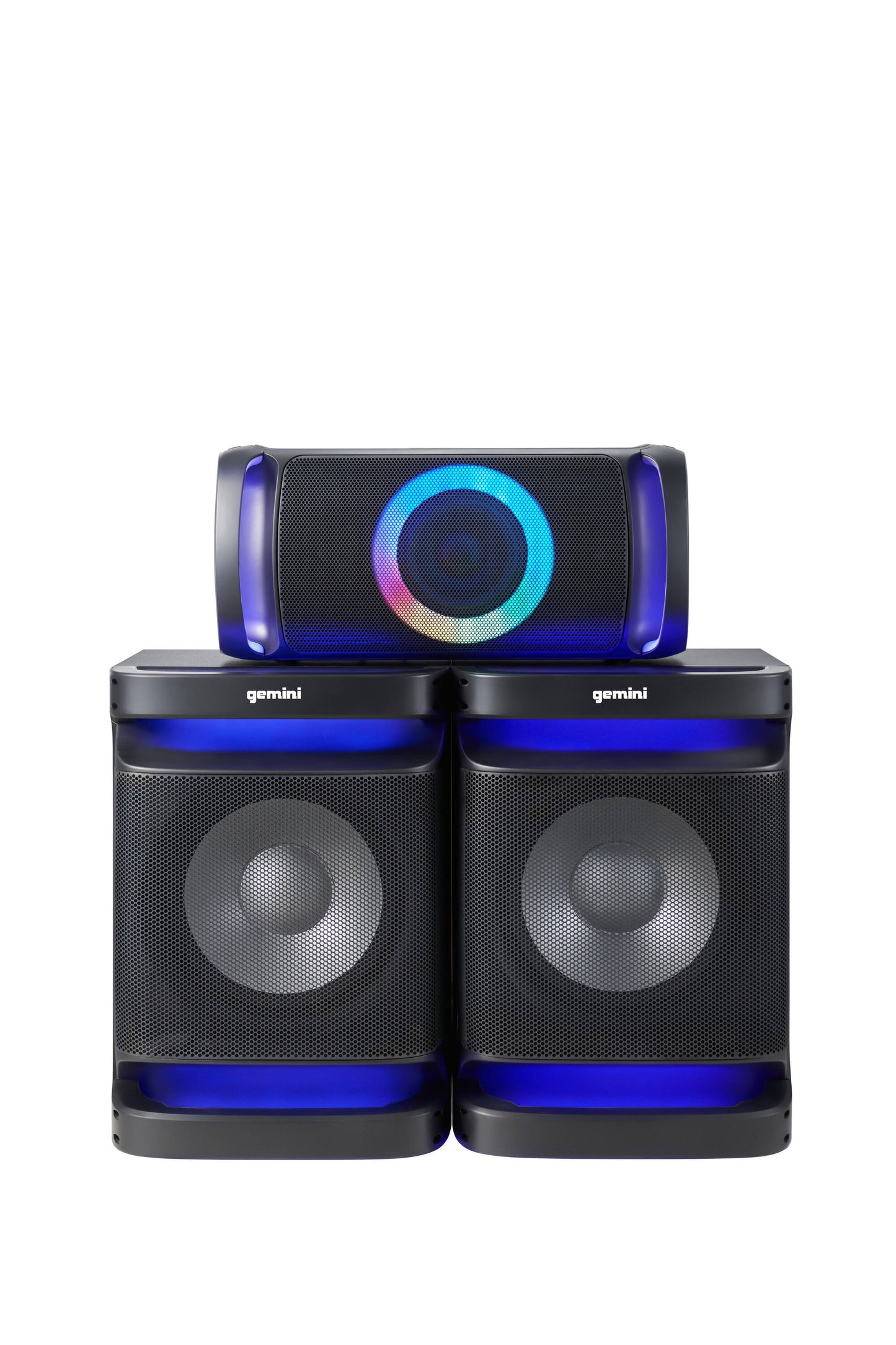 Gemini 3000 -Watt Bluetooth Indoor Party Speaker in Black 3 Speaker Set