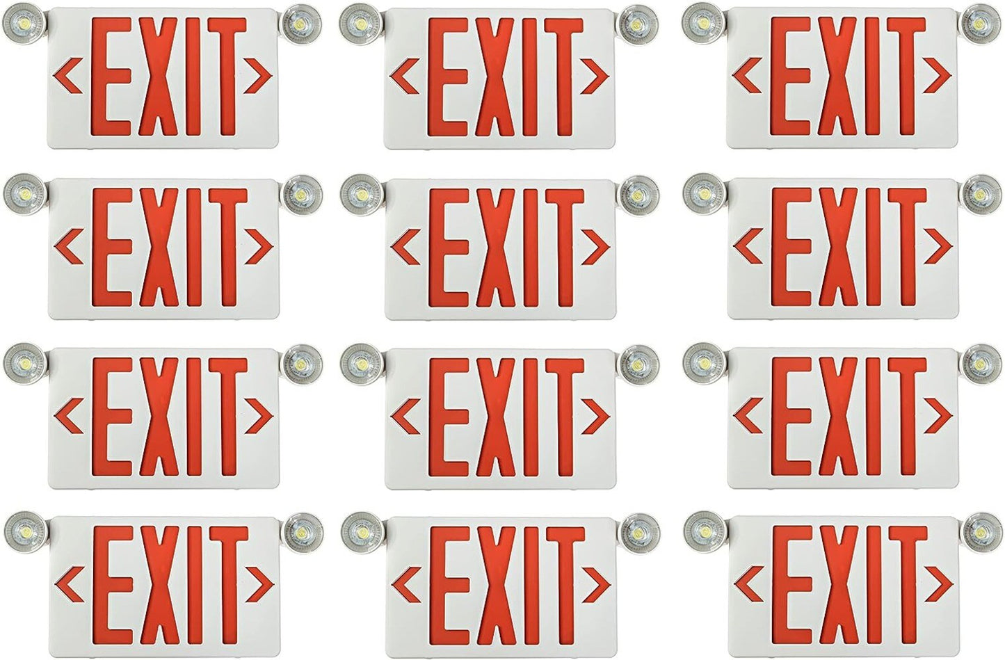 Ciata 3-Watt 120/277-Volt LED White Hardwired with Red Lights