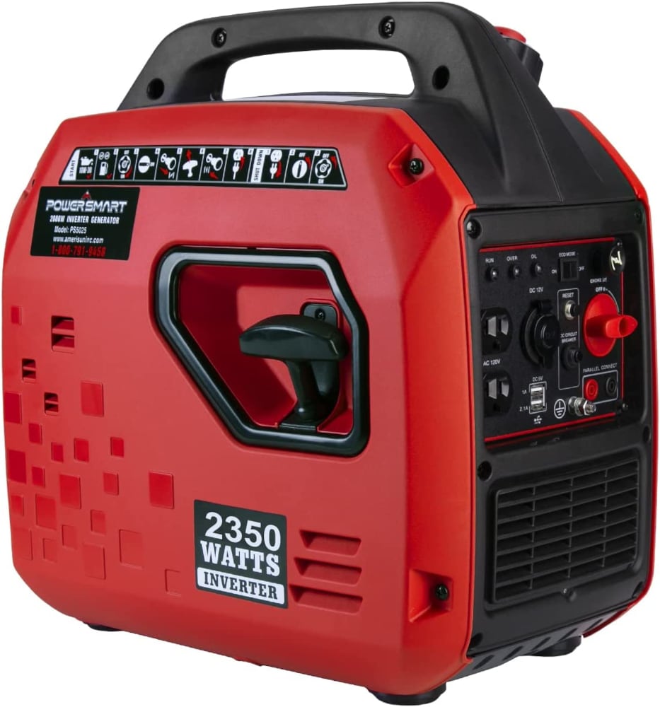 PowerSmart 1900-Watt Single Fuel (Gasoline) Portable Generator PS5025C