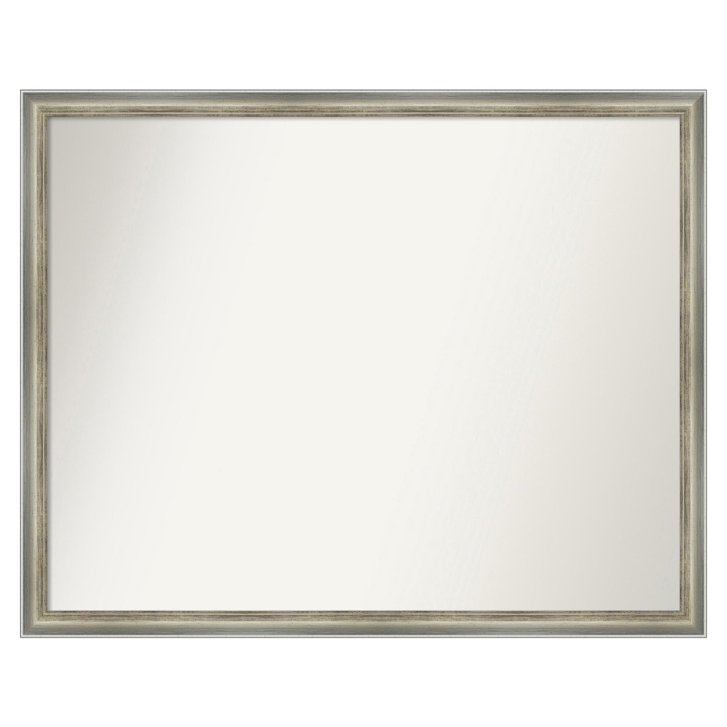 Amanti Art Salon Scoop Silver Frame 29.75-Inches W x 23.75-Inches H Rectangle Salon Scoop Silver Framed Wall Mirror