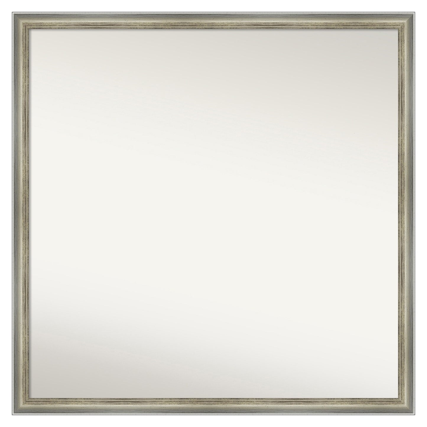 Amanti Art Salon Scoop Silver Frame 27.75-Inches W x 27.75-Inches H Square Salon Scoop Silver Framed Vanity Mirror
