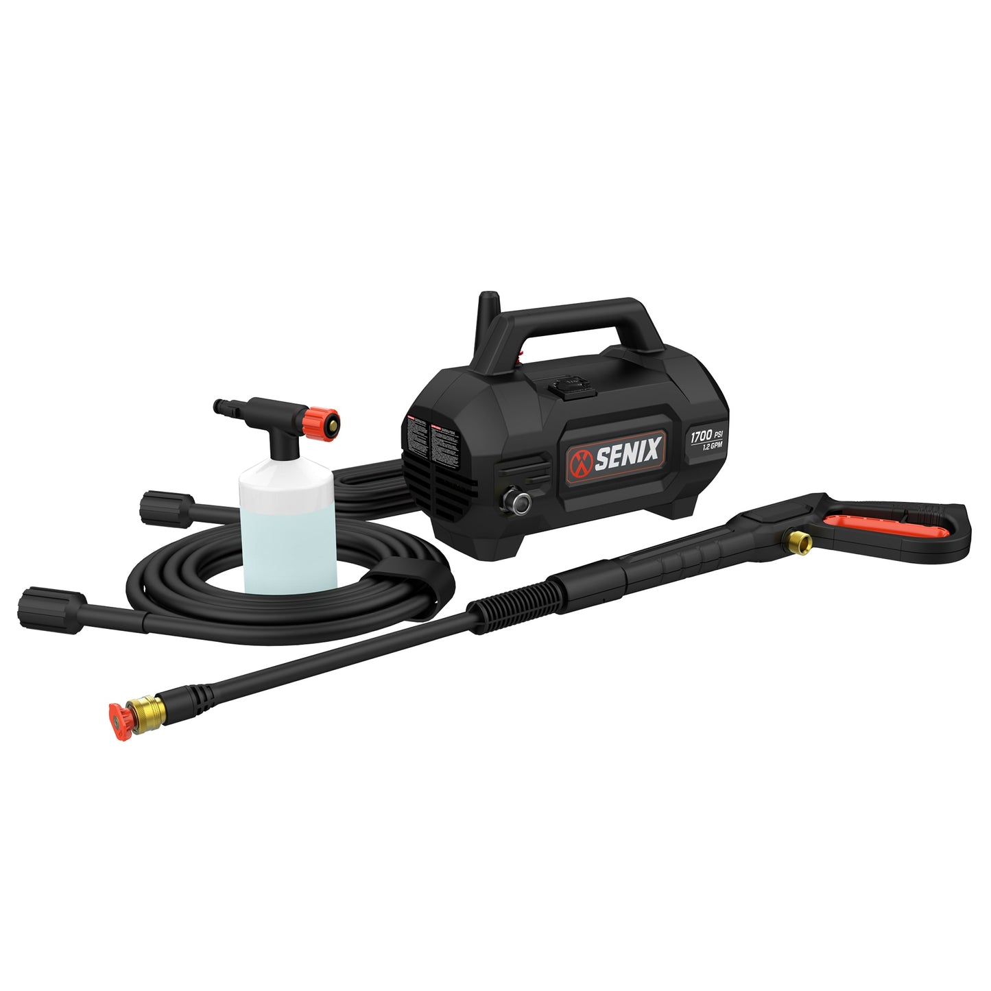 SENIX 1700 PSI 1.2-GPM Cold Water Electric Pressure Washer with 2 Spray Tips HPWE13-L