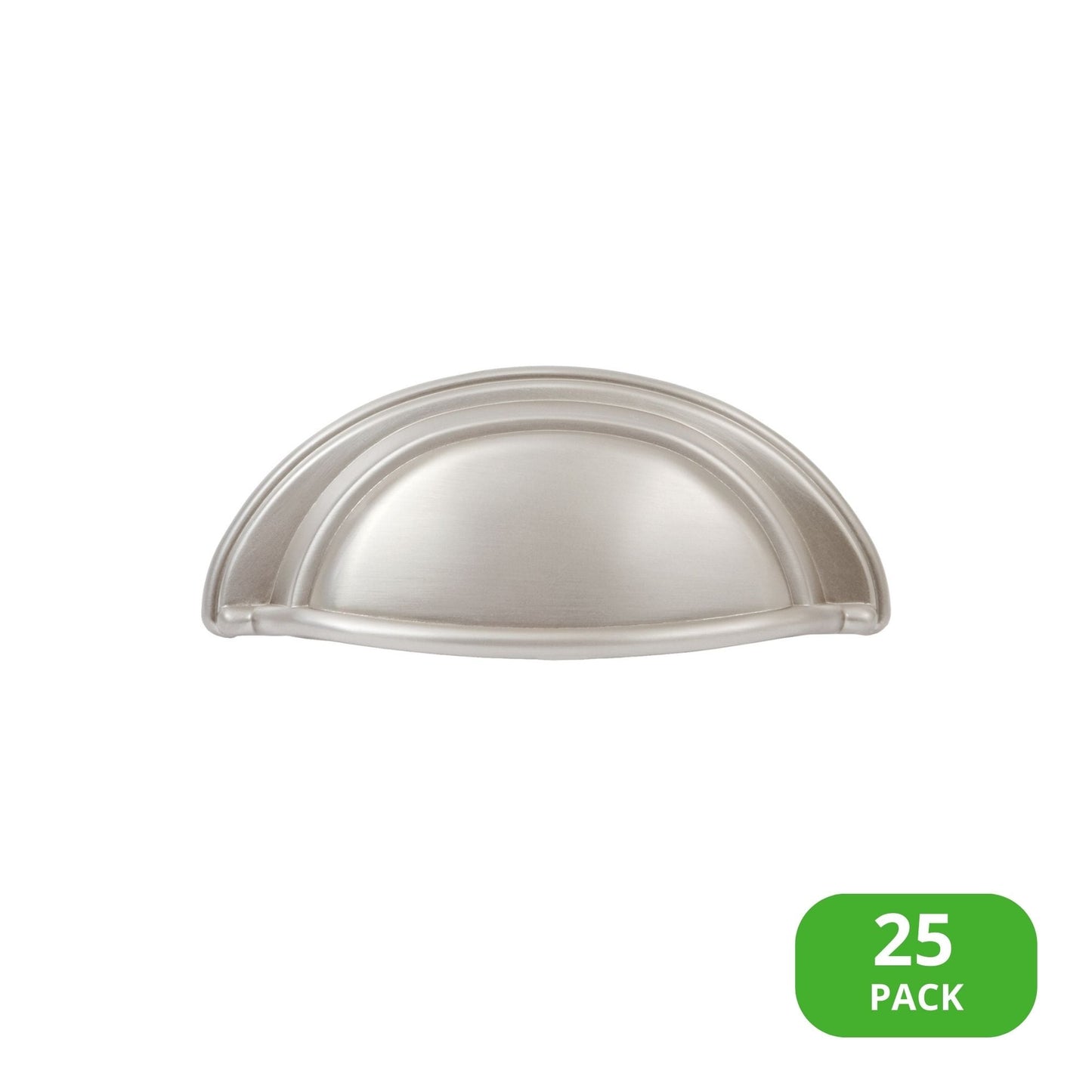 Sumner Street Home Hardware Oval 3-in (76Mm) Center to Center Satin Nickel Oval Cup Drawer Pulls (25-Pack) RL022306