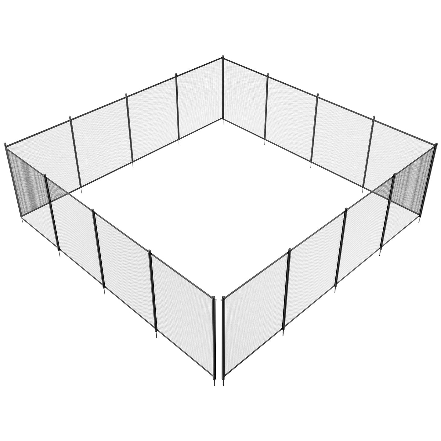 VEVOR 4-ft x 27-ft Black Aluminum Mesh Pool Safety Barrier Panel