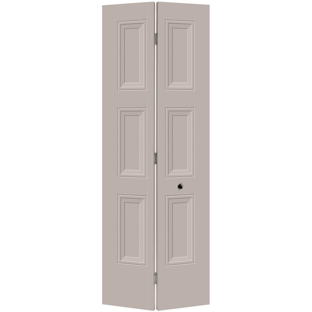 Masonite Livingston 30-in x 80-in Driftwood 3-panel square Smooth Hollow core Prefinished Molded composite Closet Bifold Door ( Hardware Included )