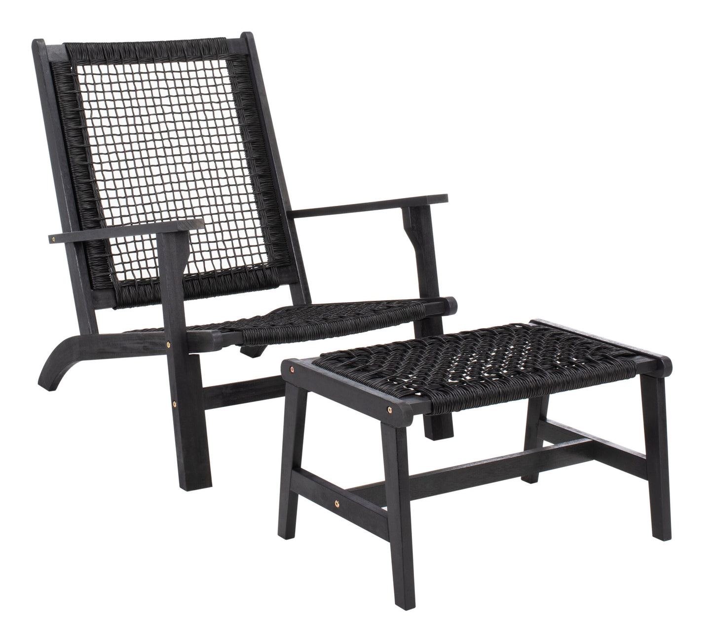 Safavieh Chantelle 5 -Piece Patio Conversation Set with Black SAFAVIEH