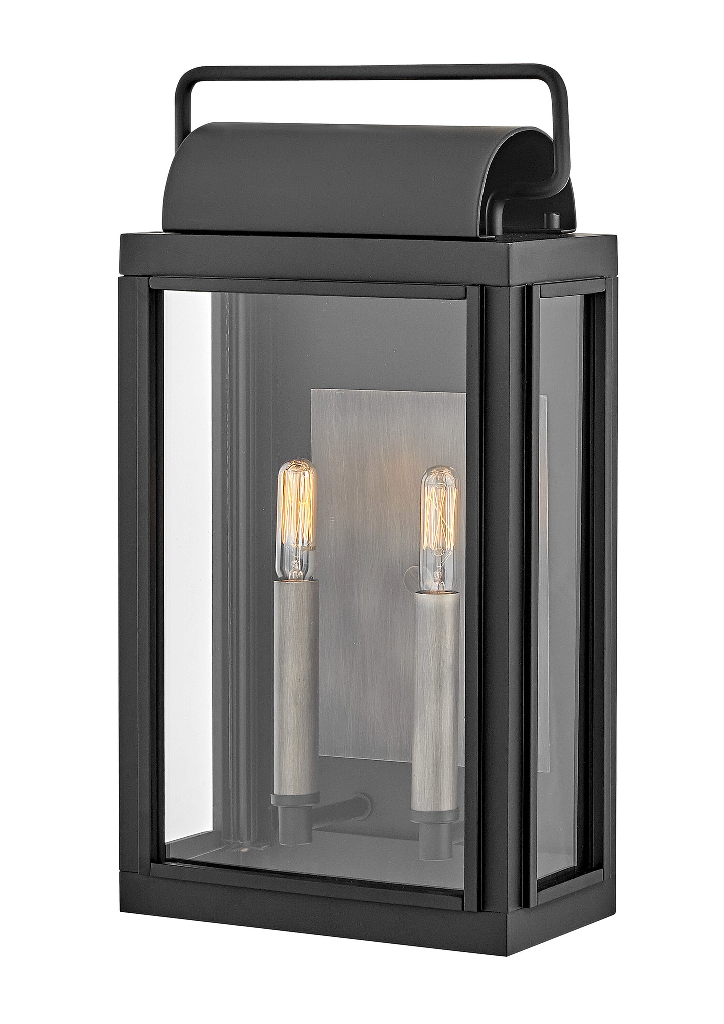 Hinkley Sag Harbor 2 -Light 16.5-in H Satin Black Hardwired Outdoor Wall Light