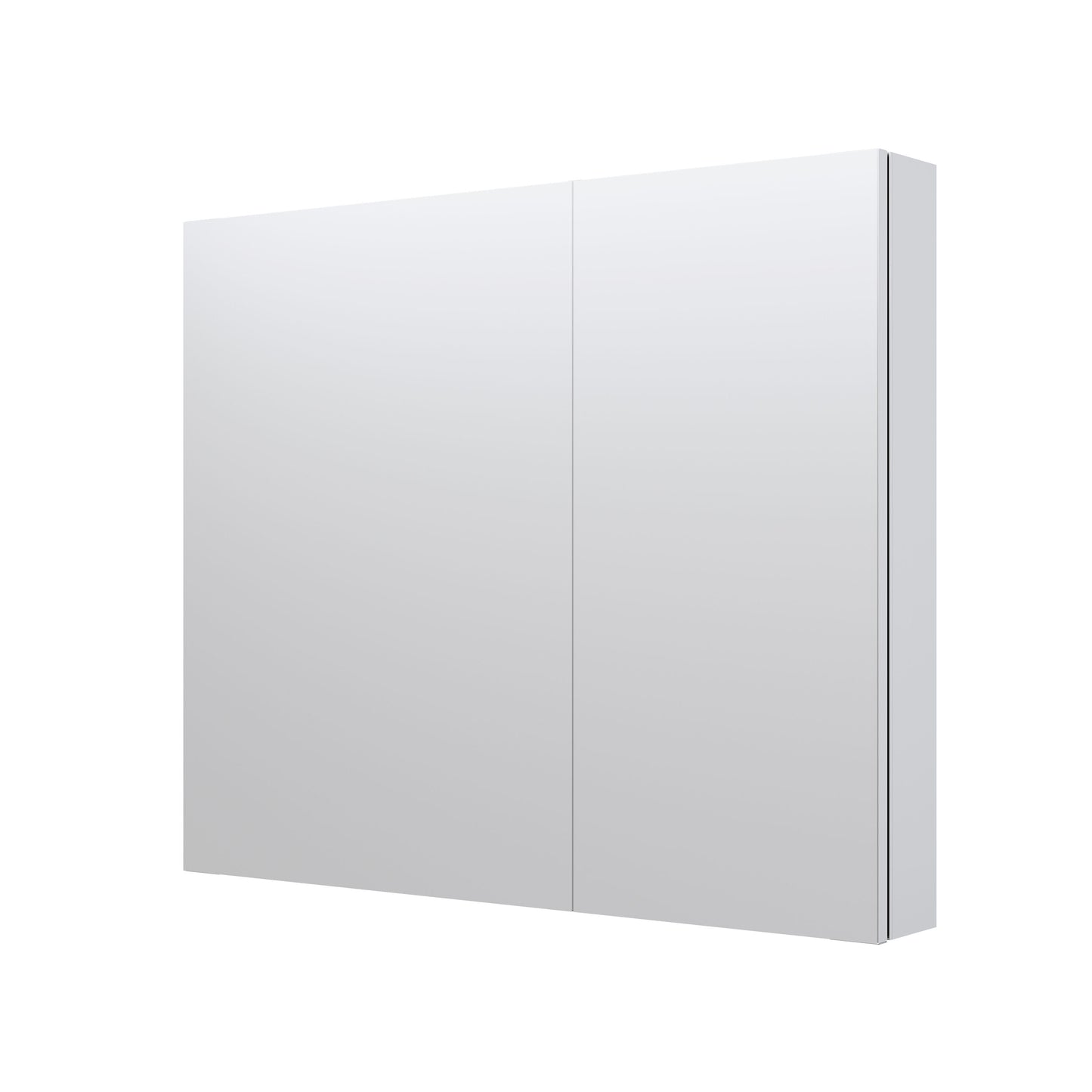WELLFOR ROSA 36-in x 30-in Surface/Recessed Mount Aluminum Mirrored Rectangle Soft Close Medicine Cabinet