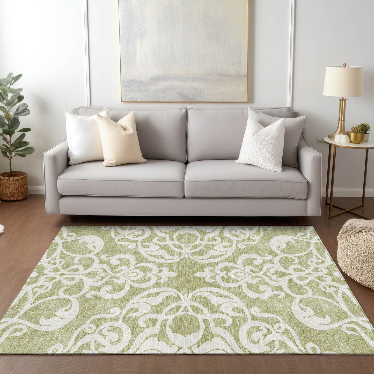 Addison Rugs Chantille ACN973AL 9 x 12 (ft) Loomed Aloe Rectangular Indoor/Outdoor Machine washable Pet Friendly Area rug