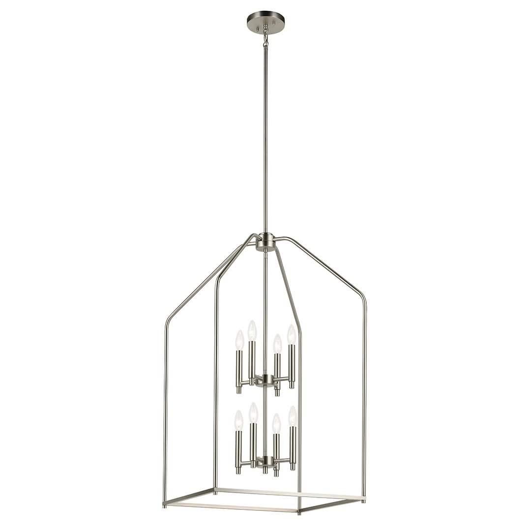Kichler Madden 8 -Light Brushed Nickel Modern/contemporary Rectangle Medium Hanging Pendant light