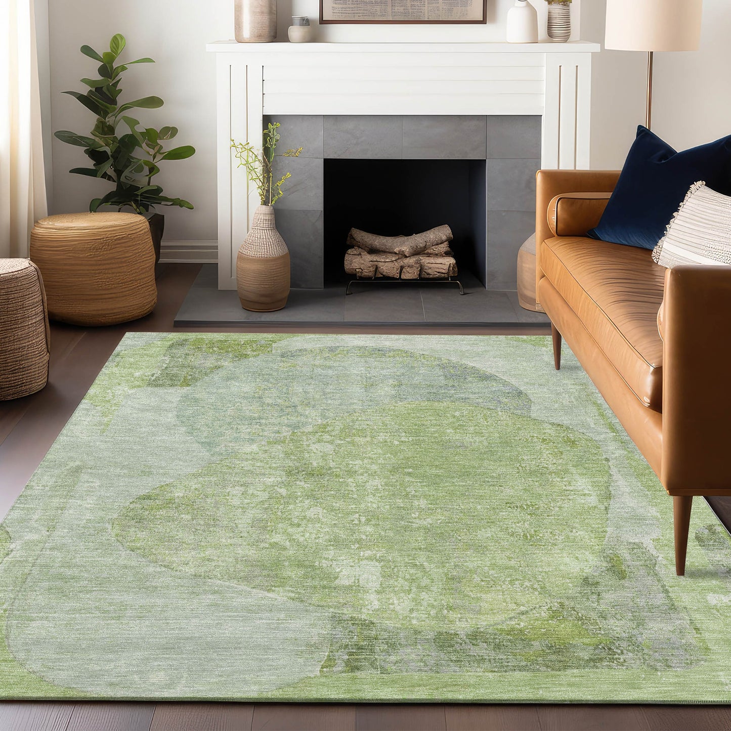 Addison Rugs Chantille ACN1635AL 8 x 10 (ft) Loomed Aloe Rectangular Indoor/Outdoor Machine washable Pet Friendly Area rug
