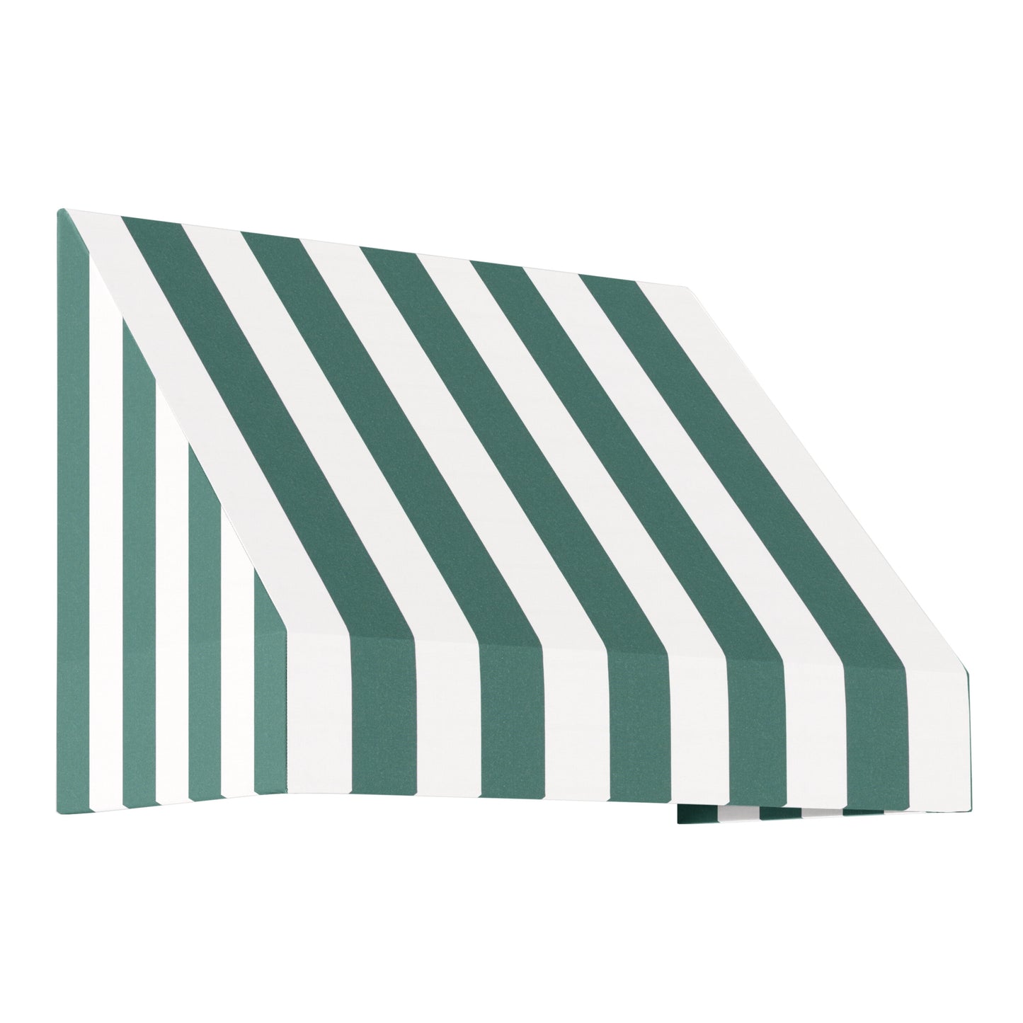 Awntech New Yorker 40.5-in Wide x 24-in Projection x 31-in Height Fabric Forest/White Stripe Striped Fixed Window/Door Awning