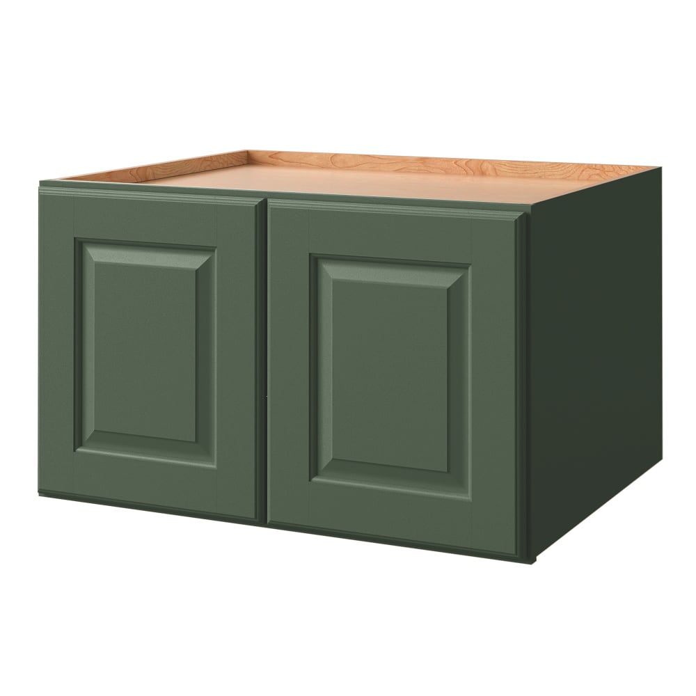 allen + roth Marston 30-in W x 18-in H x 24-in D Sage Wall Fully assembled Cabinet Raised Panel
