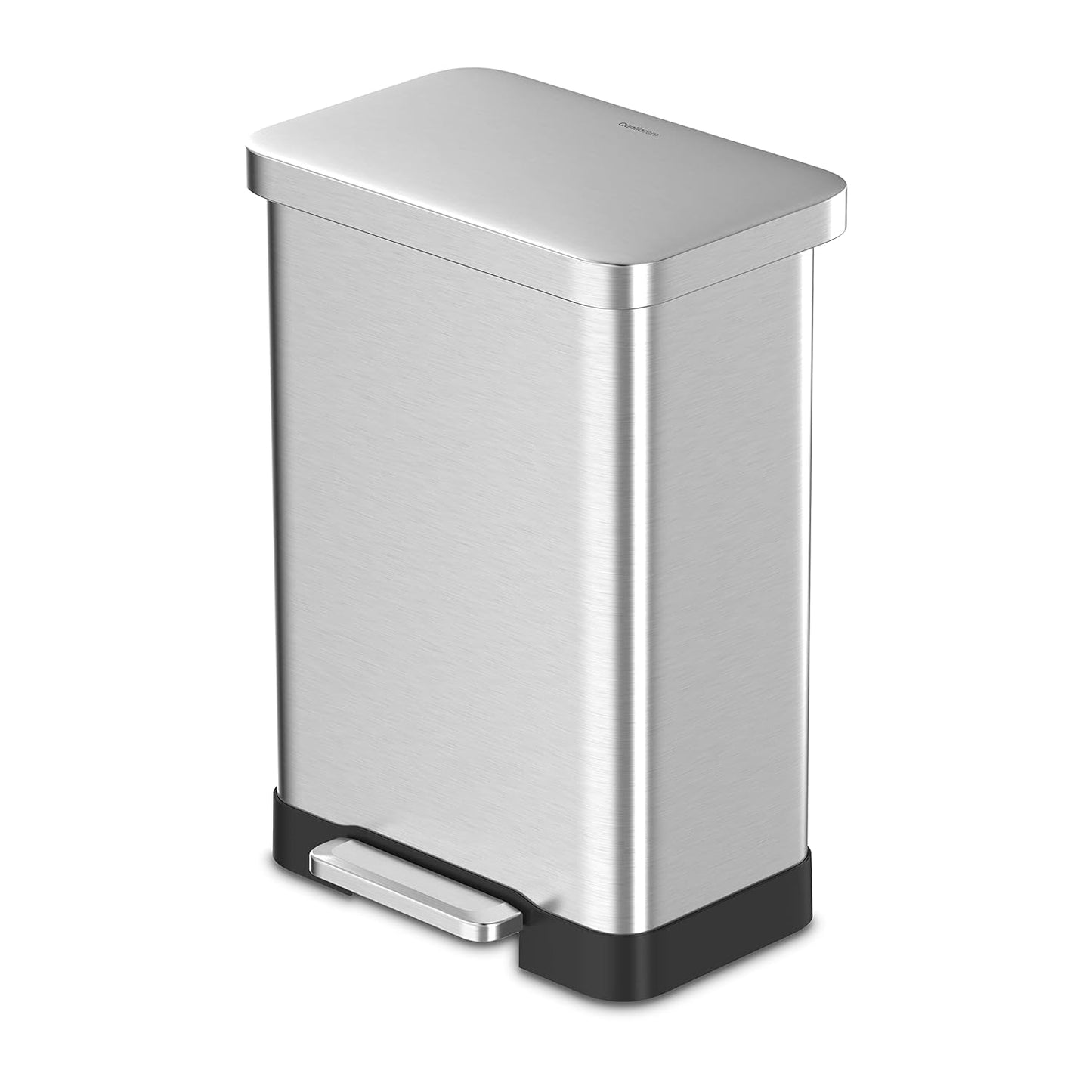 QUALIAZERO 75L\/19.8Gal Heavy Duty Hands-Free Stainless Steel Commercial\/Kitchen Step Trash Can, Fingerprint-Resistant Soft Close Lid, Rectangle Shape (75L Rectangle)