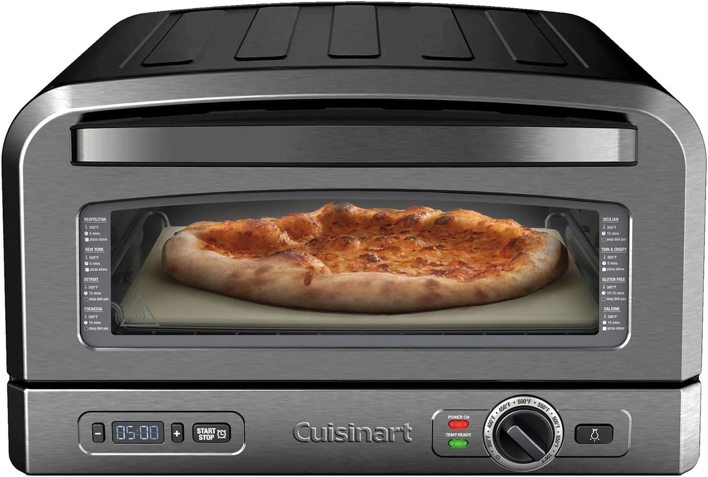 Cuisinart Indoor Pizza Oven \u2013 Bake 12\u201D Pizzas in Minutes \u2013 Portable Countertop Pizza Oven \u2013 Stainless Steel \u2013 CPZ-120BKS