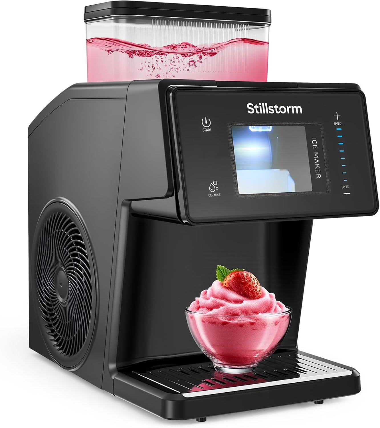 Stillstorm Shaved Ice Machine Snow Cone Maker No Ice Needed,Snowflake Machine with RapidChill Technology, Auto-Clean SUS304, Adjustable Speed Snowflake Maker for Home, Party, Bar...