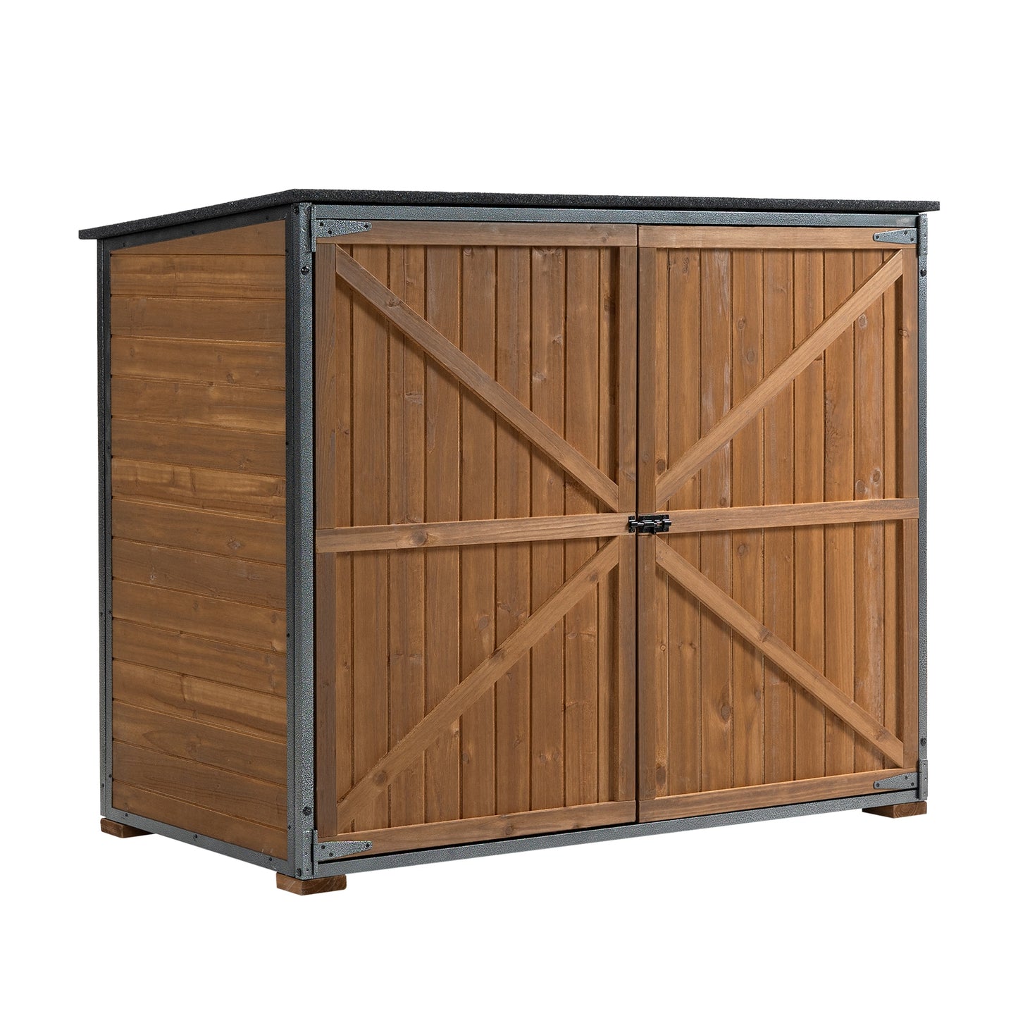 Mondawe 4-ft x 2-ft Lean-to Style Wood Outdoor Storage Shed with 2 Doors