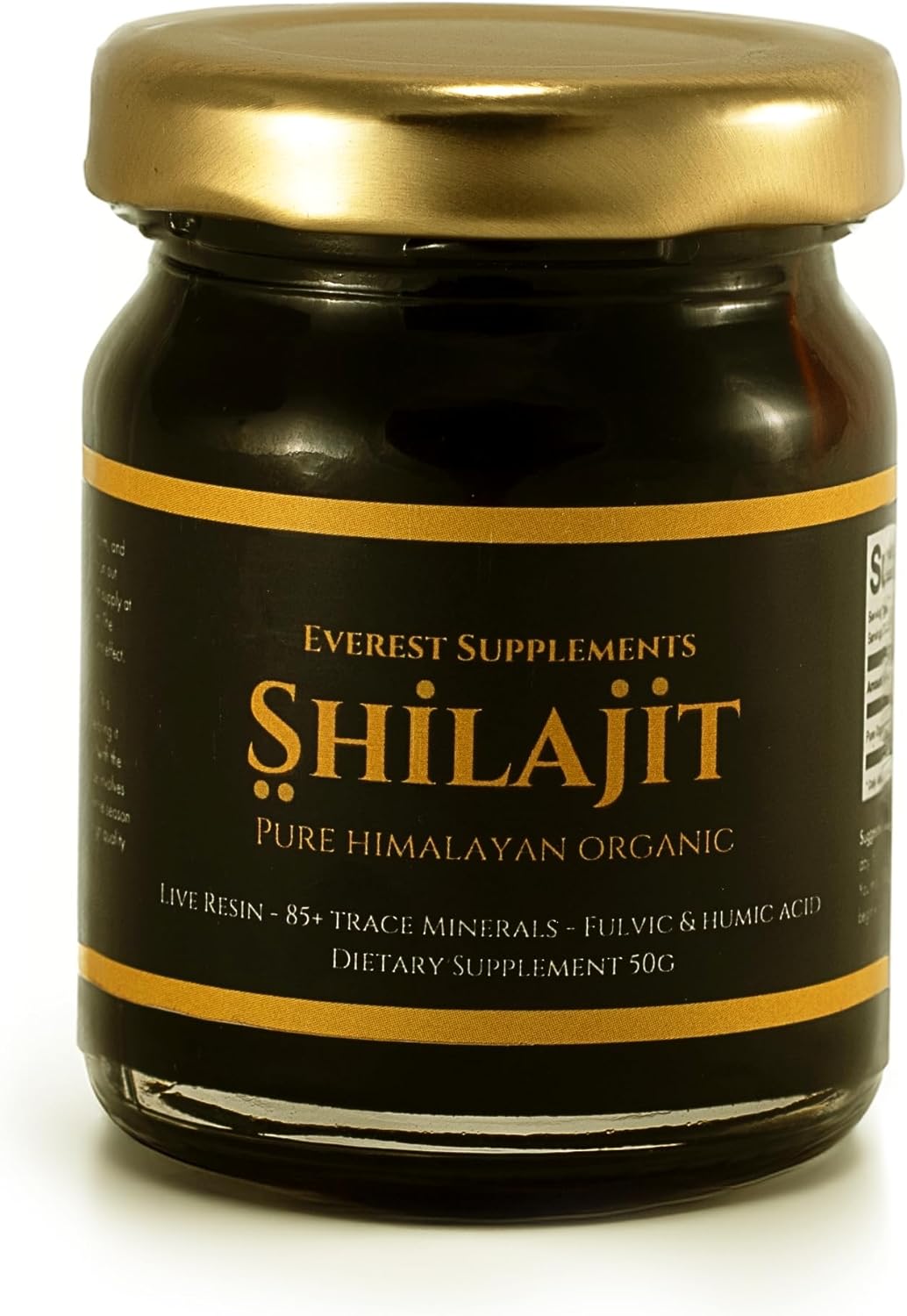 Shilajit Pure Himalayan Organic Shilajit Resin - Shilajit for Men - Gold Grade 500 mg Maximum Potency - 85 Trace Minerals & Fulvic and Humic Acid for Energy Immune Support, 30 Grams (50 Grams)