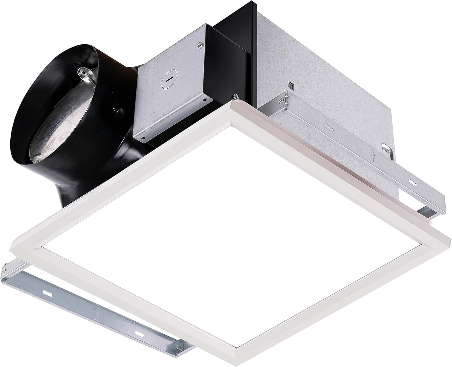 KAZE APPLIANCE SEP150L11-EZ | 150 CFM | 0.5 Sone | Dimmable 4000K Edge Lit LED | EZ Install No Attic Access Required | Energy Star-Certified Ultra Quiet Bathroom Ventilation Exhaust Fan