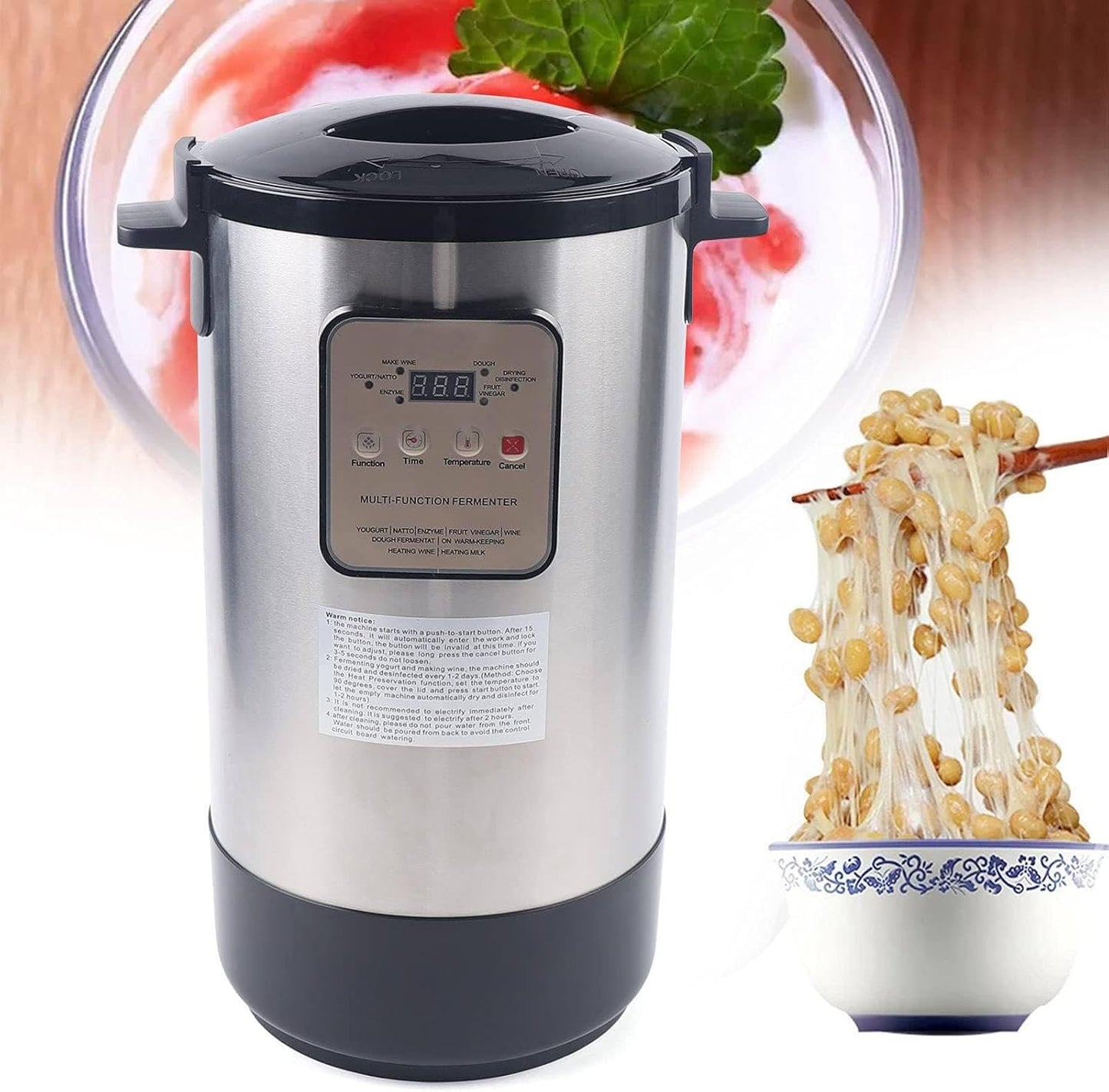 ZZBSOD Commercial Fermentation Machine 12L\/18L Fully Automatic Yogurt Maker Machine Automatic Intelligent Control Sweet Wine Maker for Restaurants Cake Shop 12L