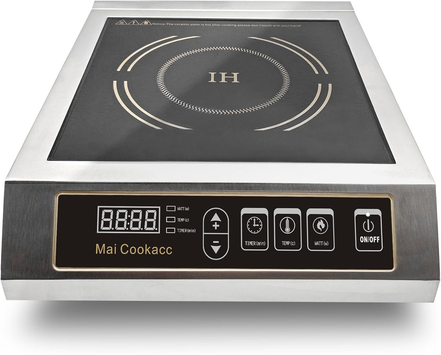 3500W Commercial Induction Cooker, Countertop Electric Induction Stove Cooktop Electric Burners1 (Black)