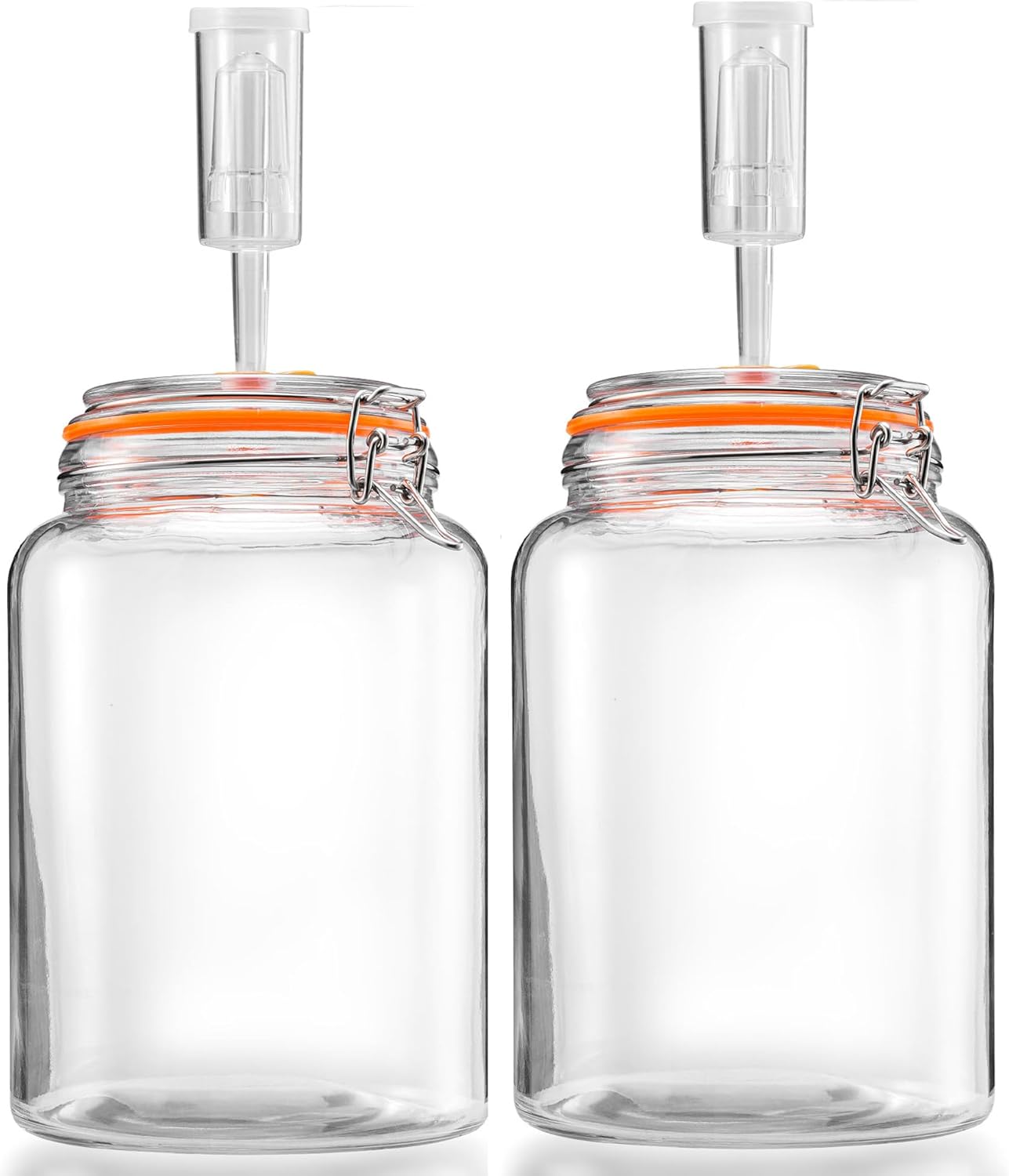 1 Gallon Fermentation Jars with Airlocks, Fermenting Kit for Sauerkraut, Kimchi, Kombucha and Pickles, 2 Pack
