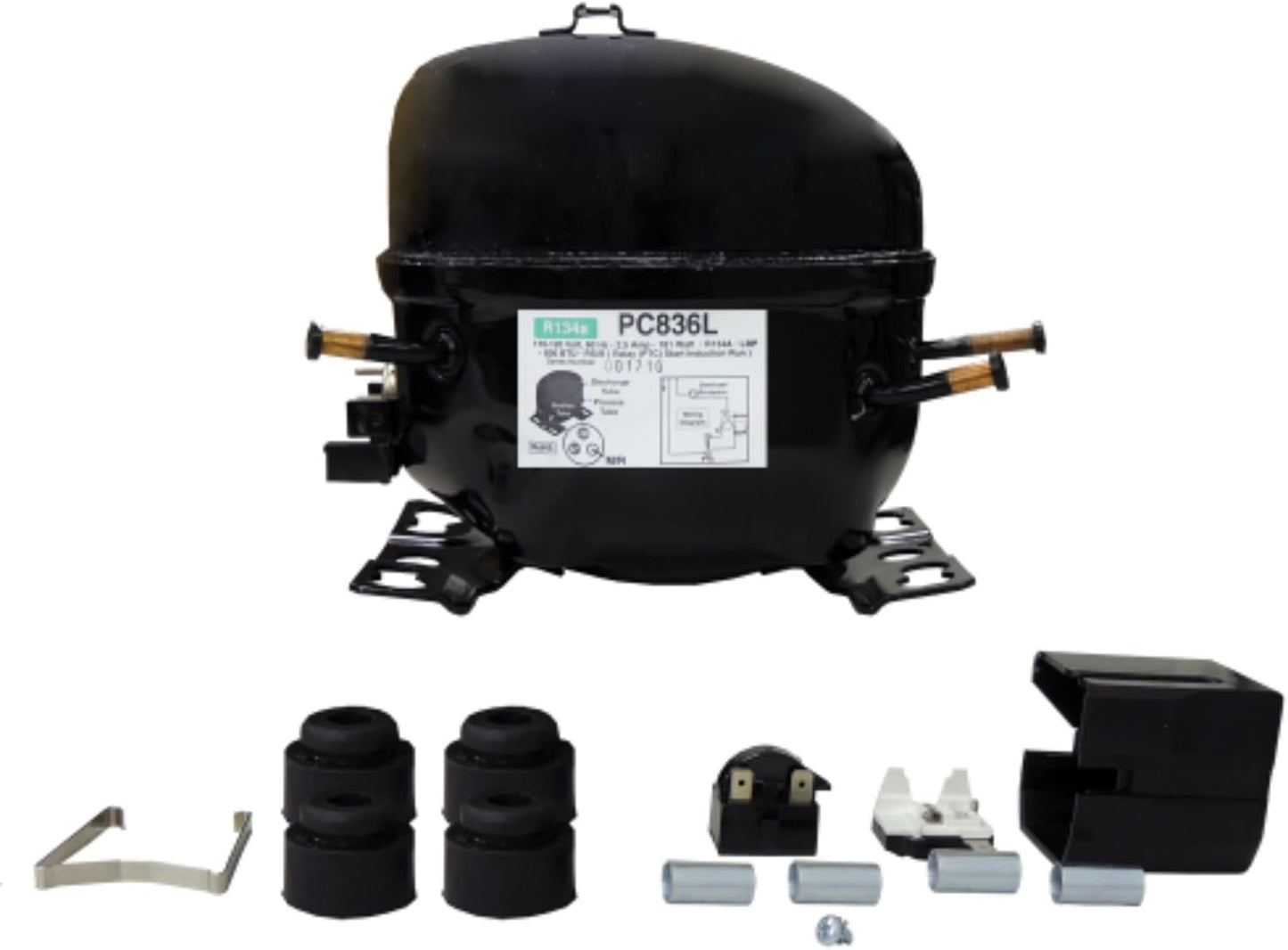 SPC836L Supco Appliance 1/4 Hp 836 Btu R134A Comp