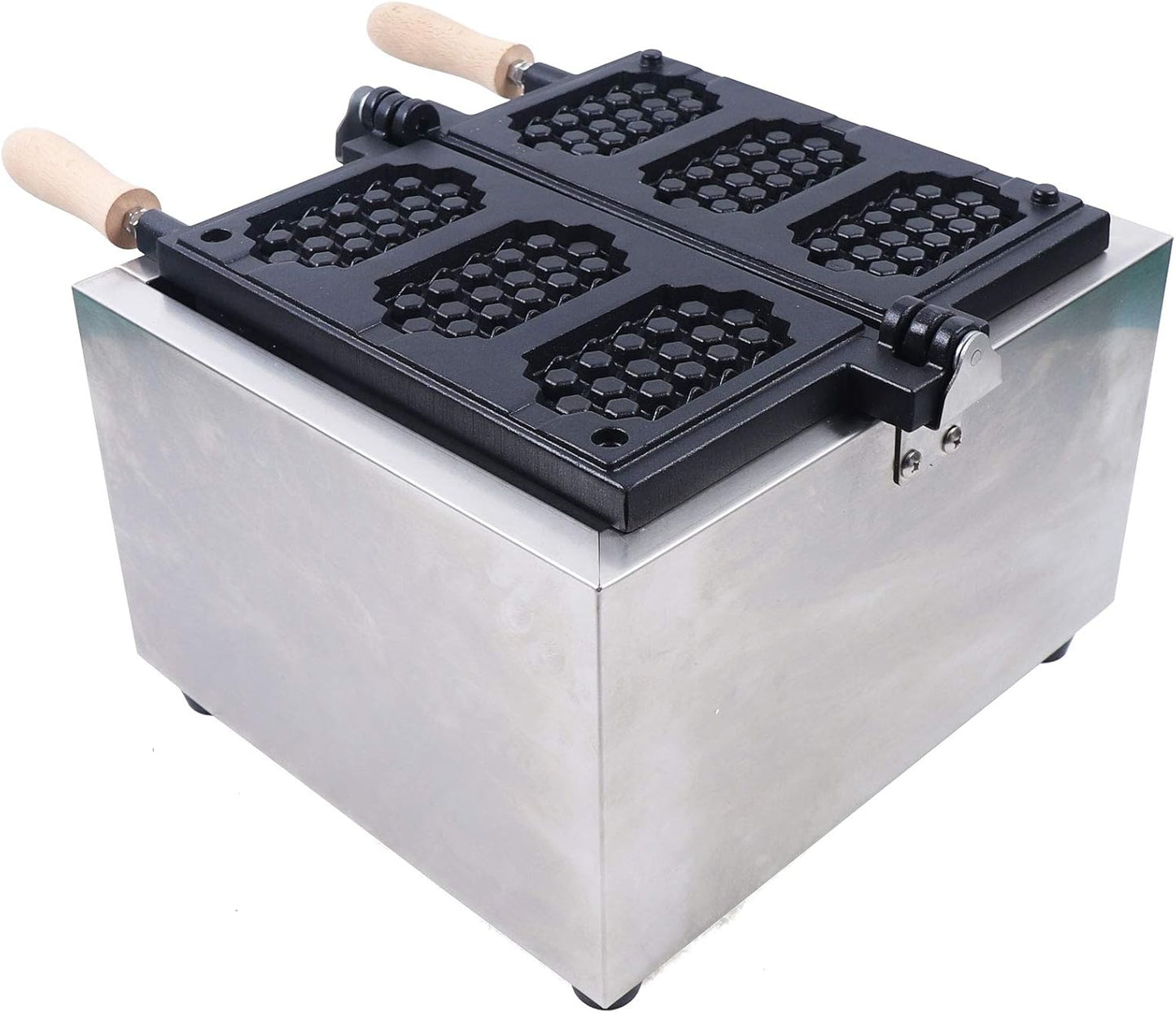 Waffle Maker, 1500W 110V 3 Slice Non-stick Commercial Waffle Muffin Baker Machine Stainless Steel Rectangle Flip Waffle Maker Temperature and Time Control for Restaurant Bakeries, Snack, Bar