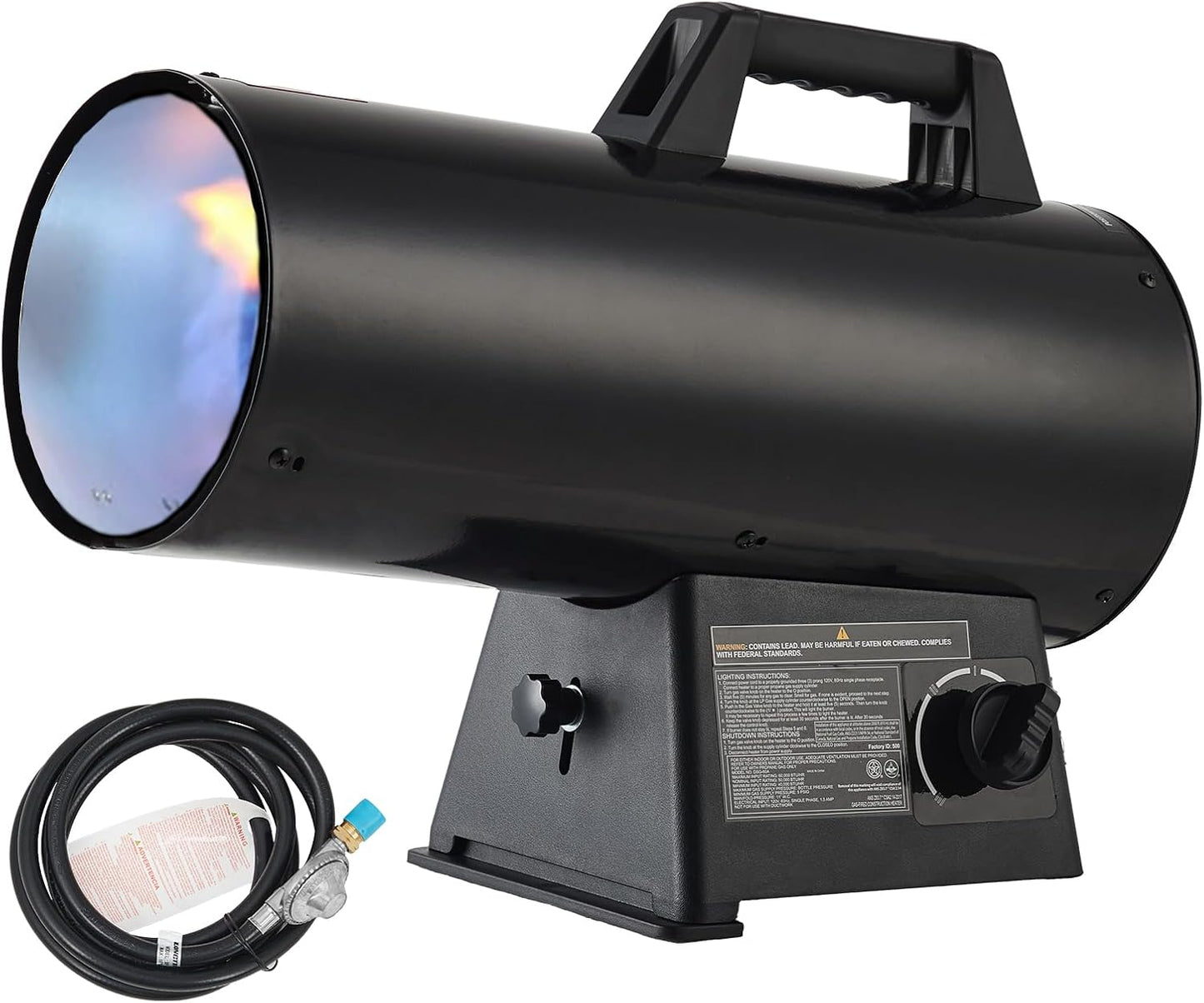 GarveeLife 60,000 BTU Forced Air Propane Heater, Portable Space Heater for Garage, Adjustable Liquid Propane for Shop, Jobsite, Construction Sites