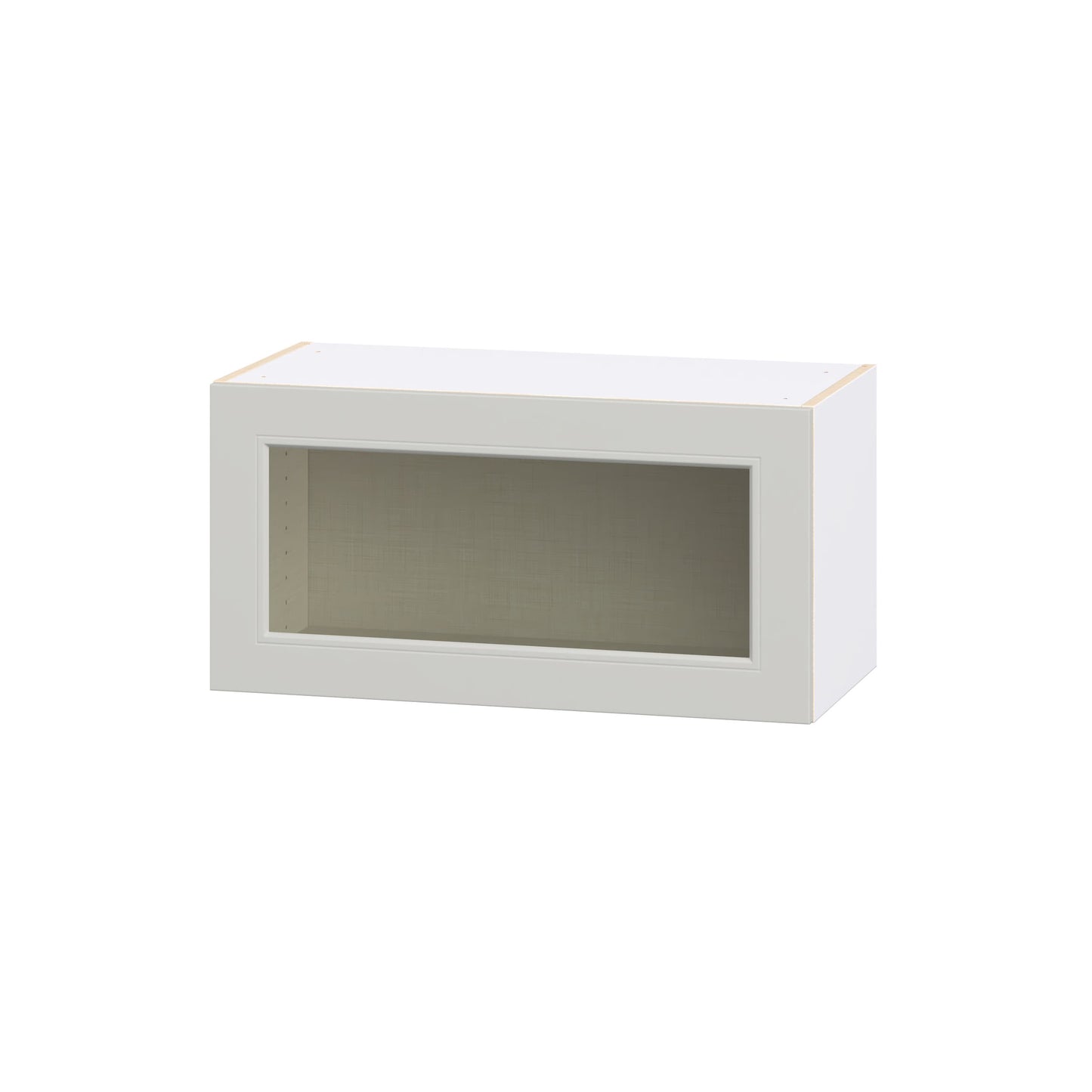 Hugo&Borg Belcourt 30-in W x 15-in H x 14-in D Painted Light Gray Wall Fully assembled Cabinet Glass Panel