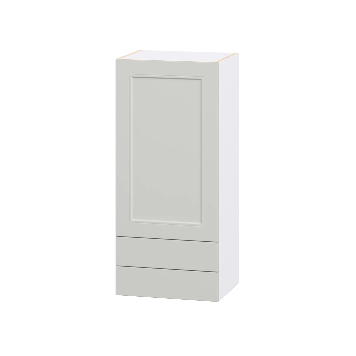Hugo&Borg Belcourt 18-in W x 40-in H x 14-in D Painted Light Gray 2 -Drawers Wall Fully assembled Cabinet Recessed Panel