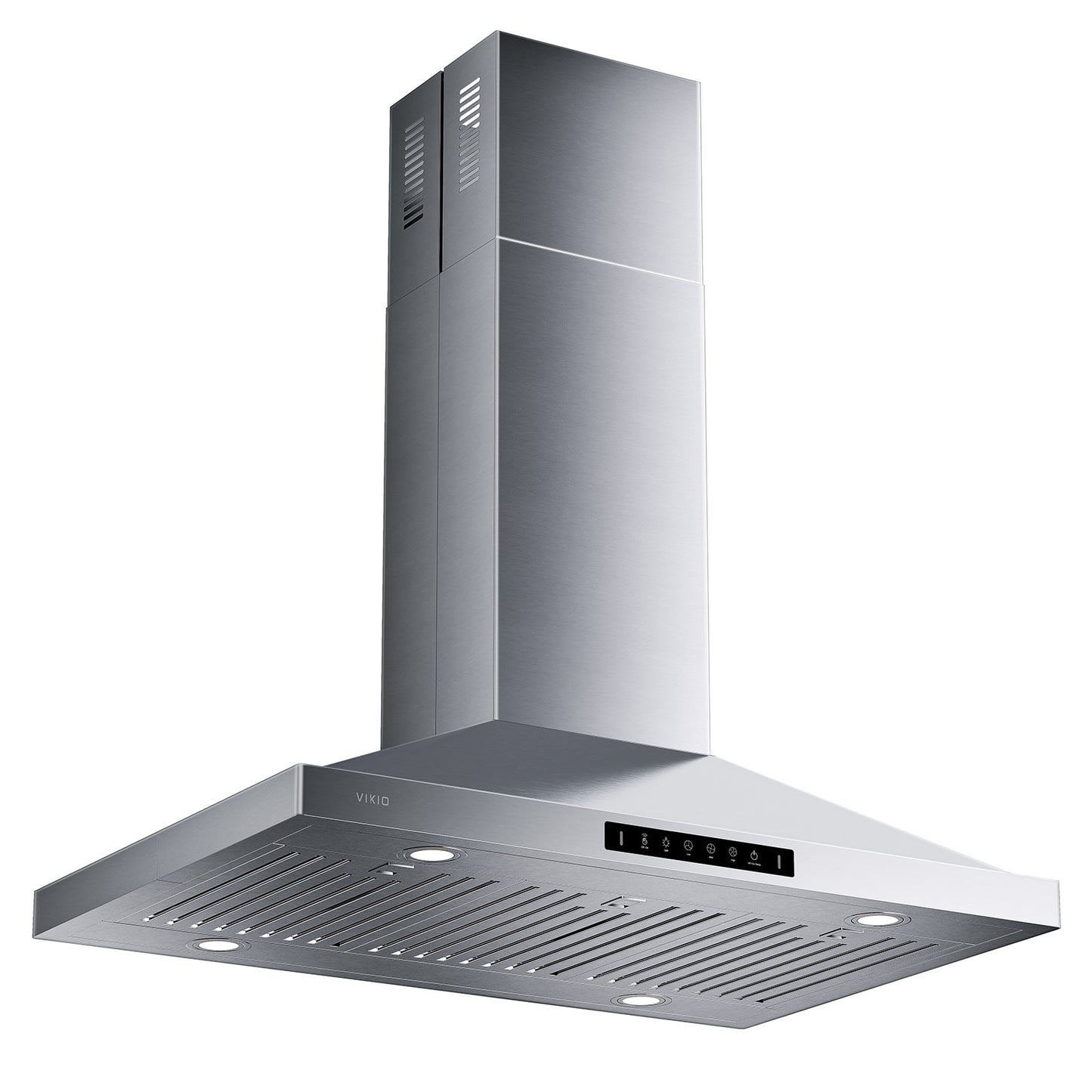 VIKIO 36 inch Convertible 530-CFM Stainless steel Island Range Hood with Charcoal Filter
